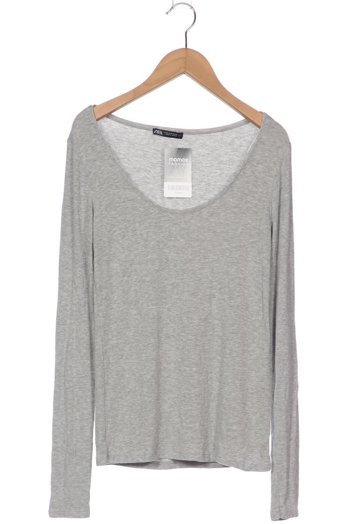 

Zara Damen Langarmshirt, grau, Gr. 38