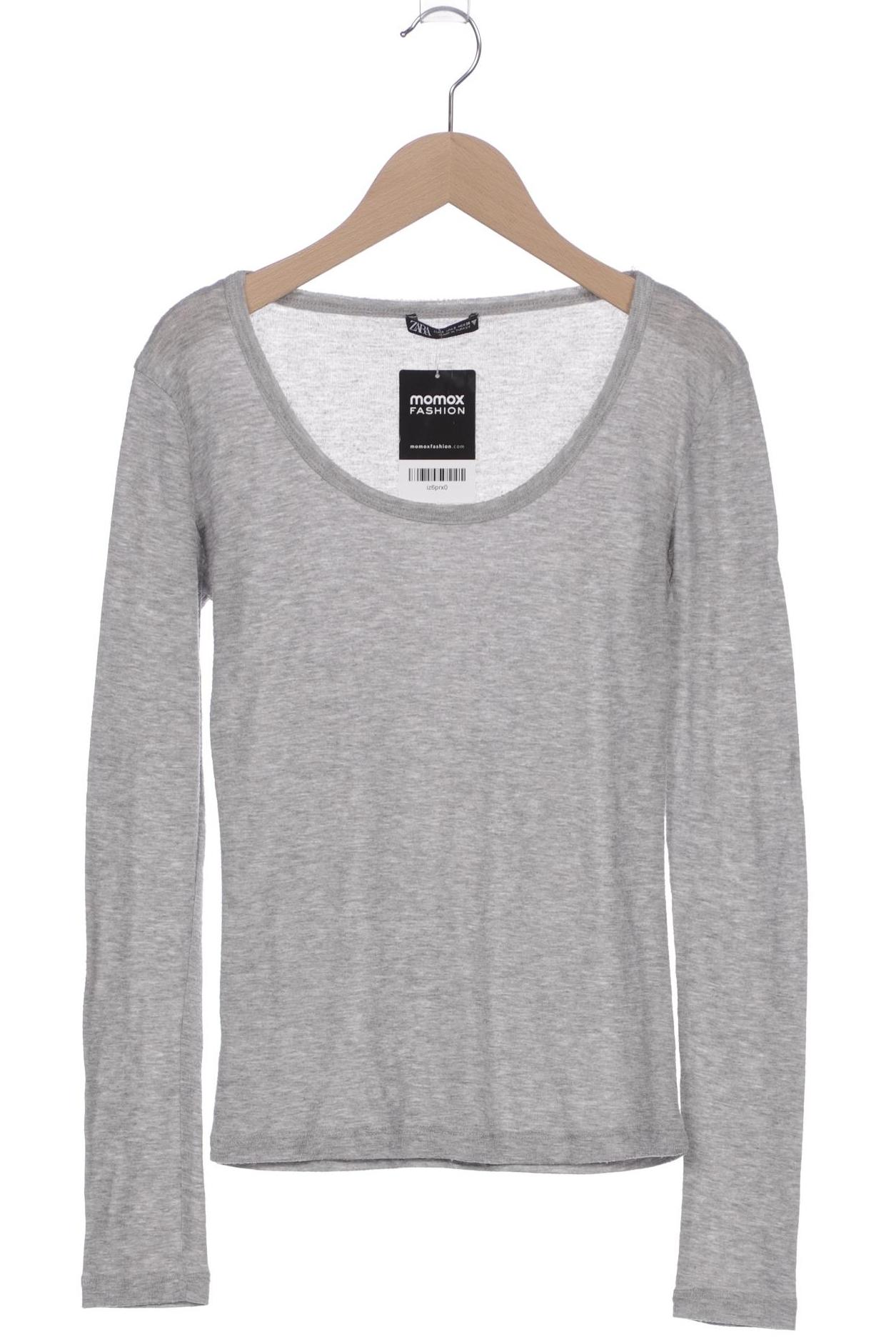 

Zara Damen Langarmshirt, grau, Gr. 36