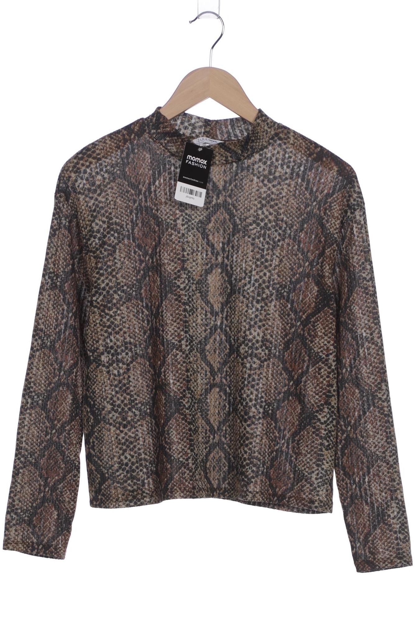 

Zara Damen Langarmshirt, braun, Gr. 38