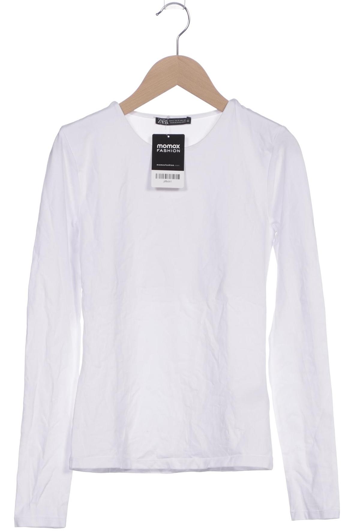

Zara Damen Langarmshirt, weiß, Gr. 36