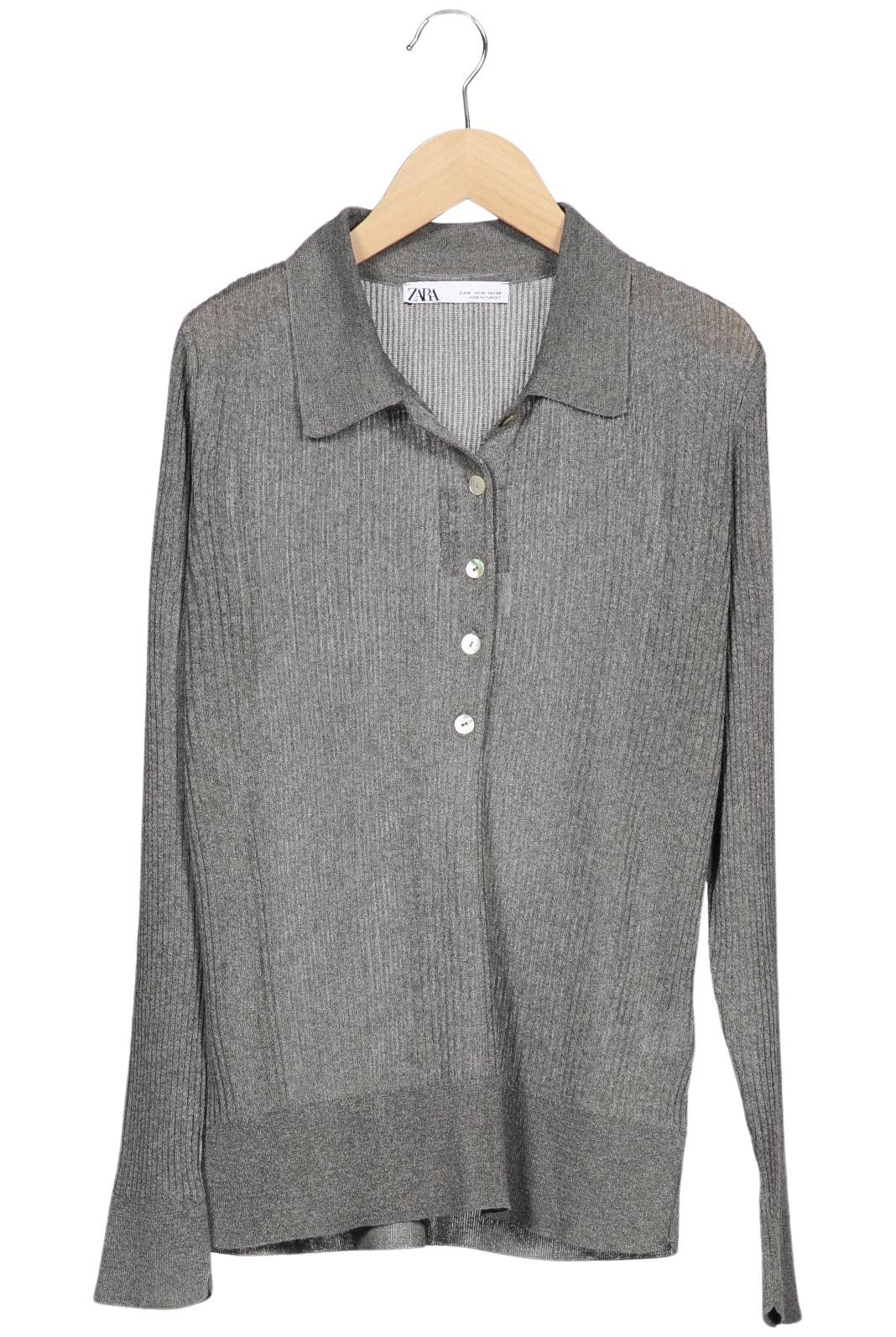 

Zara Damen Langarmshirt, grau, Gr. 38