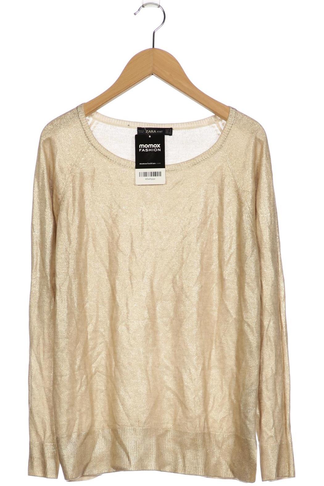 

Zara Damen Langarmshirt, beige, Gr. 36