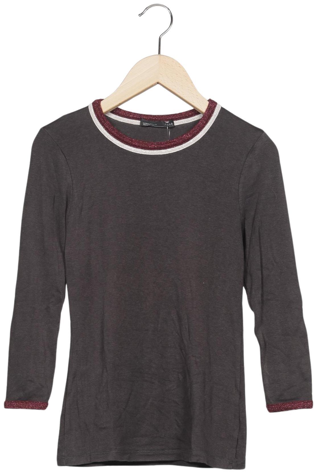 

Zara Damen Langarmshirt, grau, Gr. 38