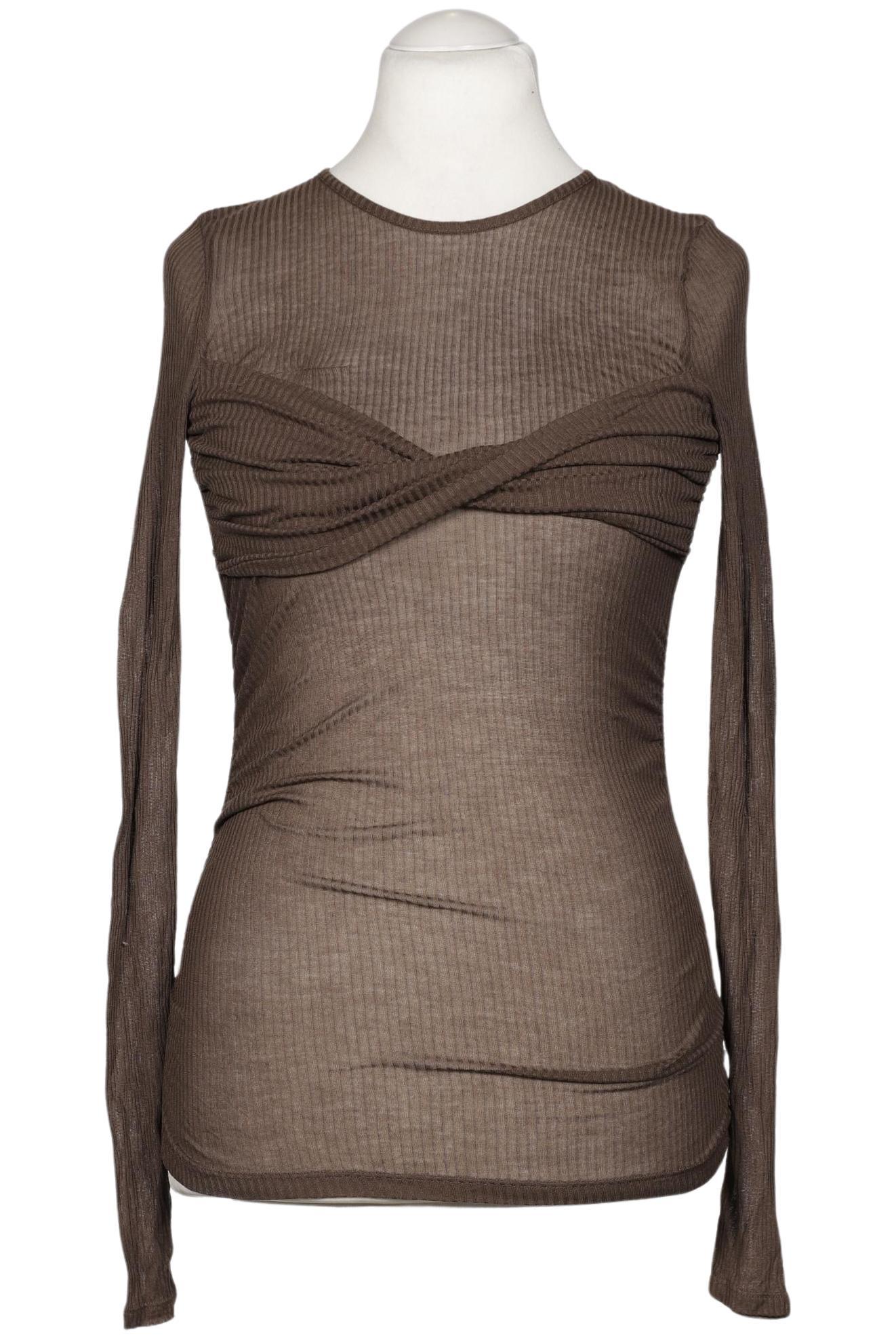 

Zara Damen Langarmshirt, braun, Gr. 38