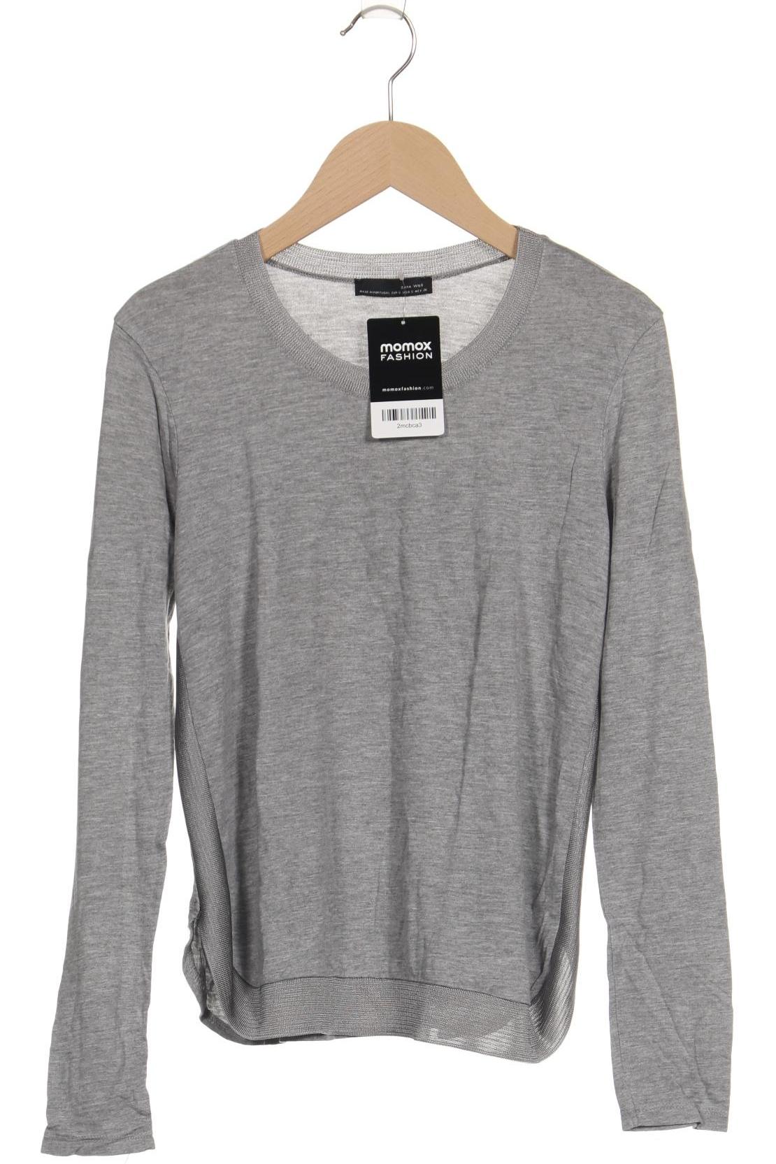 

Zara Damen Langarmshirt, grau, Gr. 36