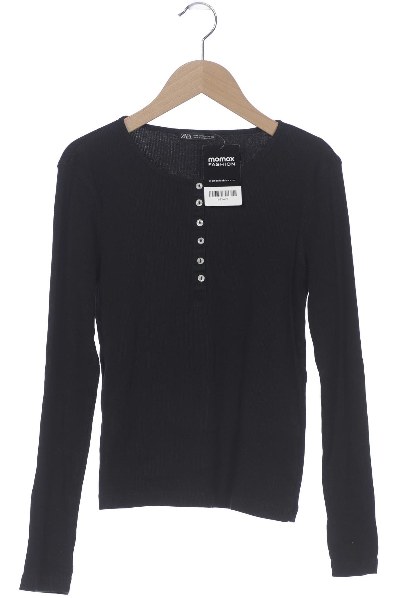 

Zara Damen Langarmshirt, schwarz, Gr. 38