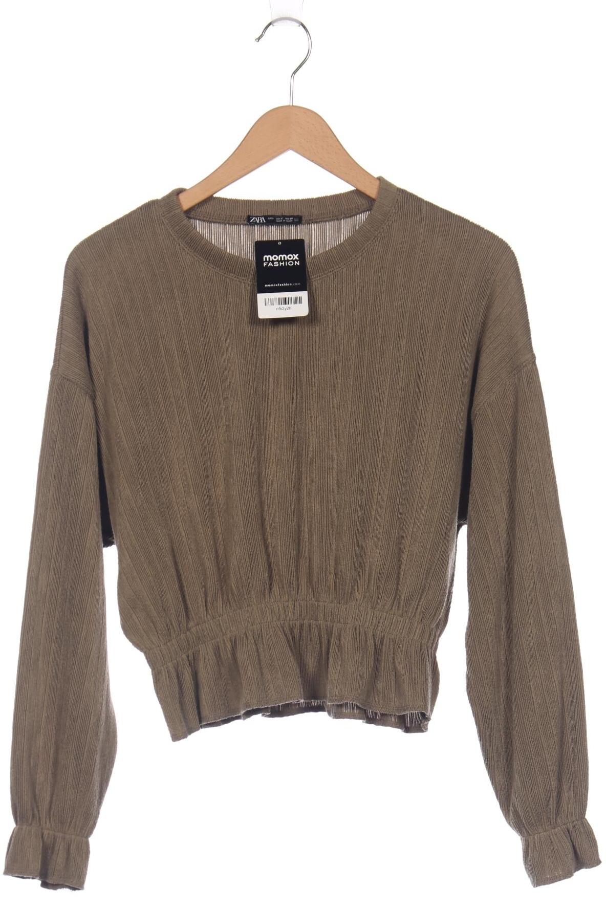 

Zara Damen Langarmshirt, grün, Gr. 36