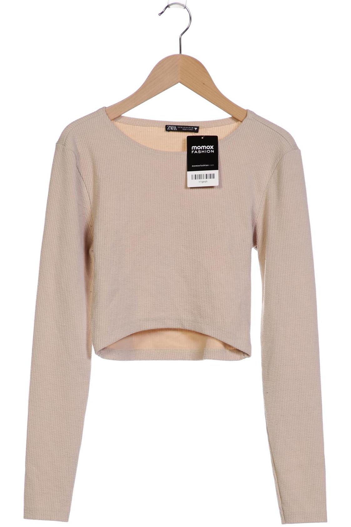 

Zara Damen Langarmshirt, beige, Gr. 38