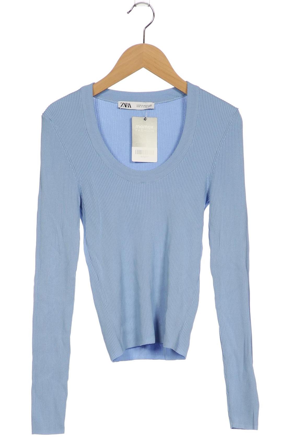 

Zara Damen Langarmshirt, blau, Gr. 38