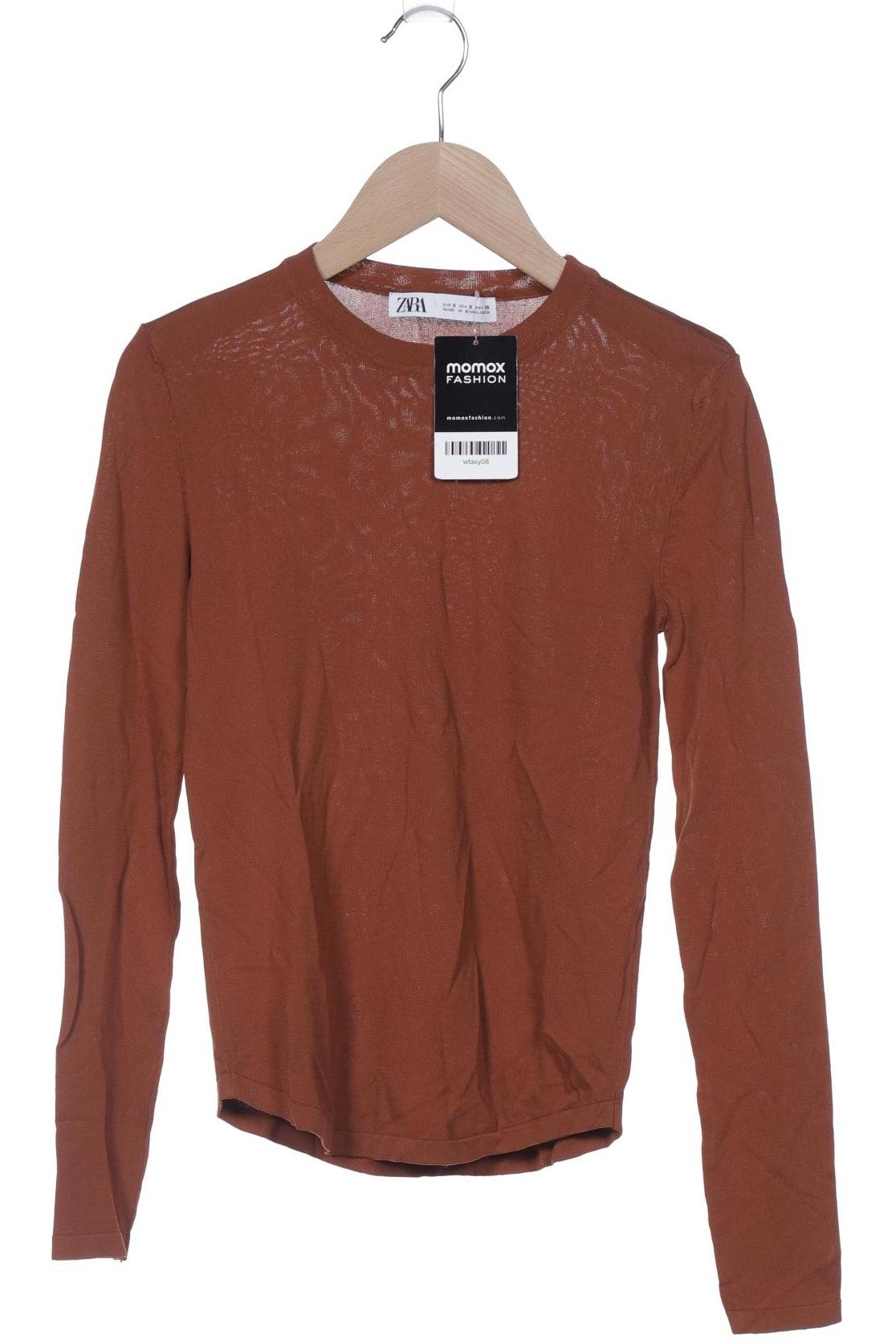 

Zara Damen Langarmshirt, braun, Gr. 36