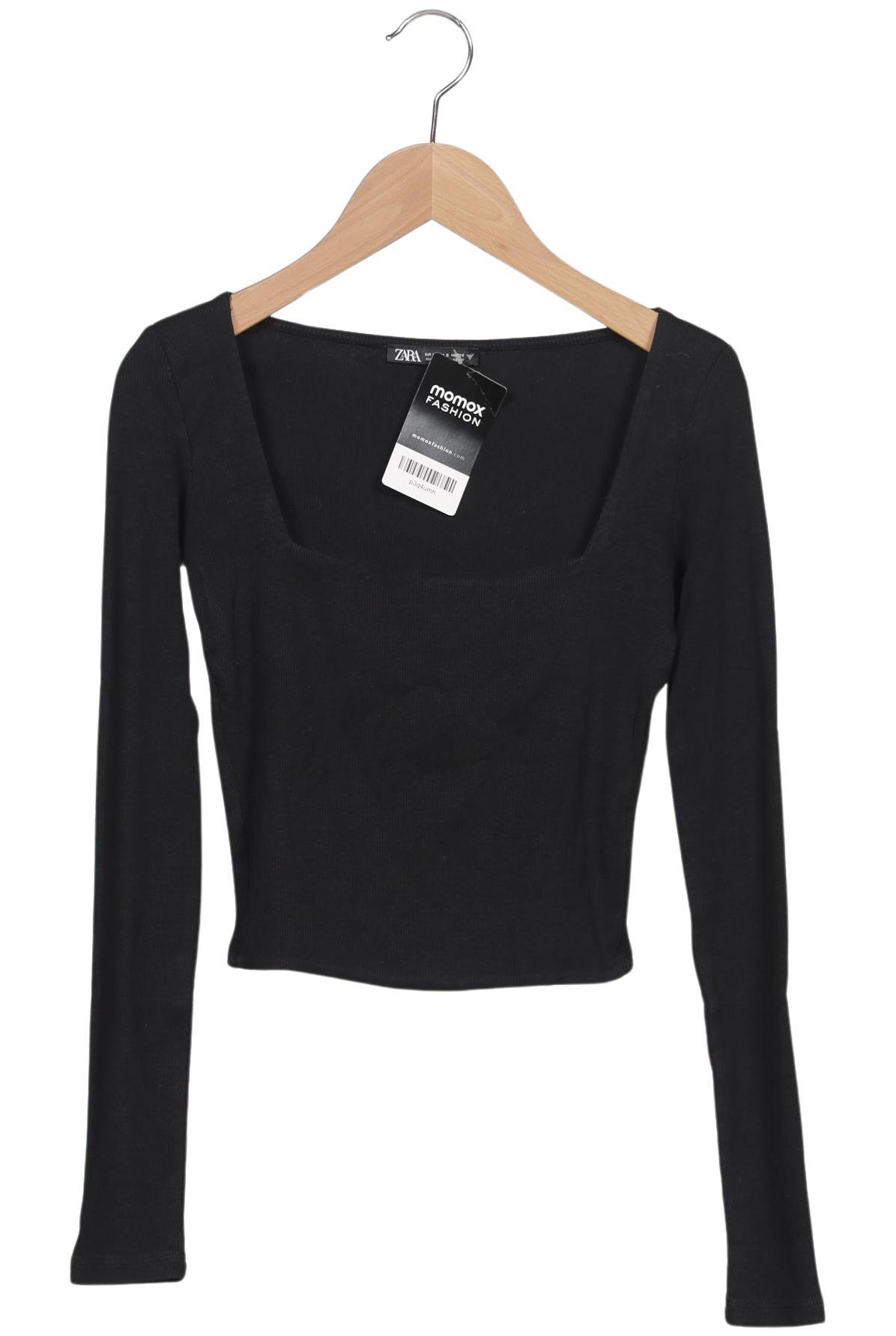 

Zara Damen Langarmshirt, schwarz, Gr. 36