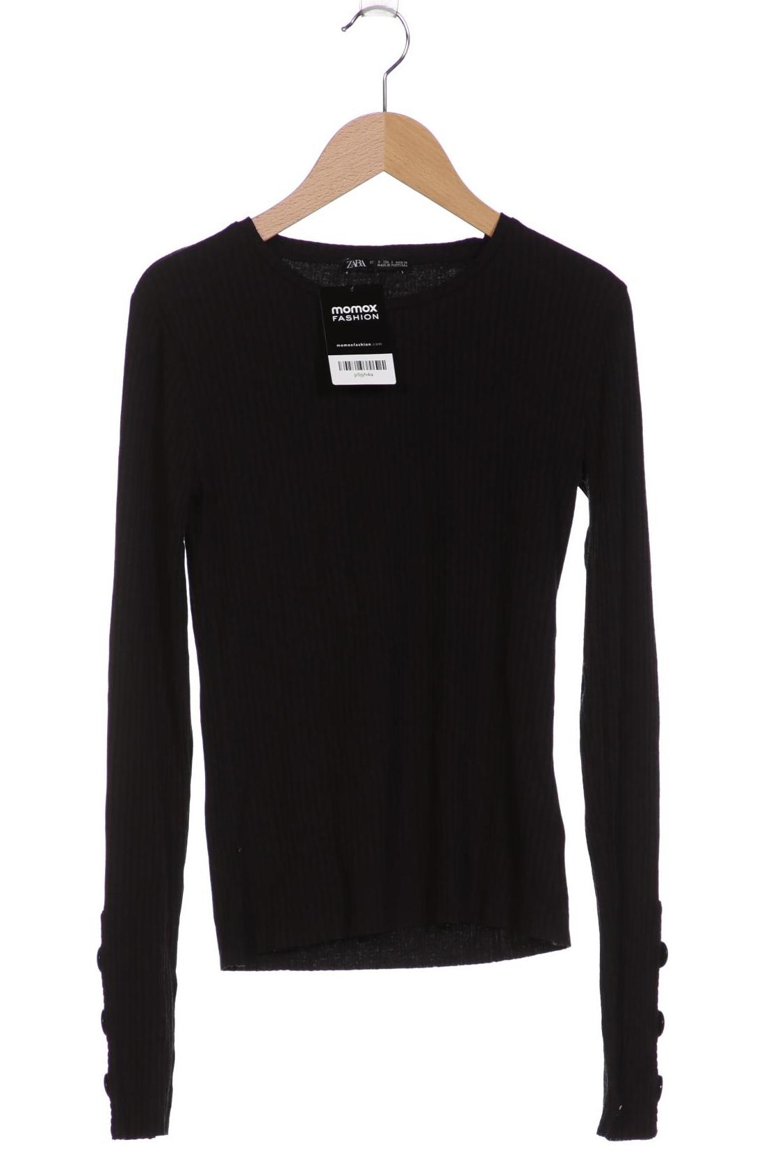 

Zara Damen Langarmshirt, schwarz, Gr. 36