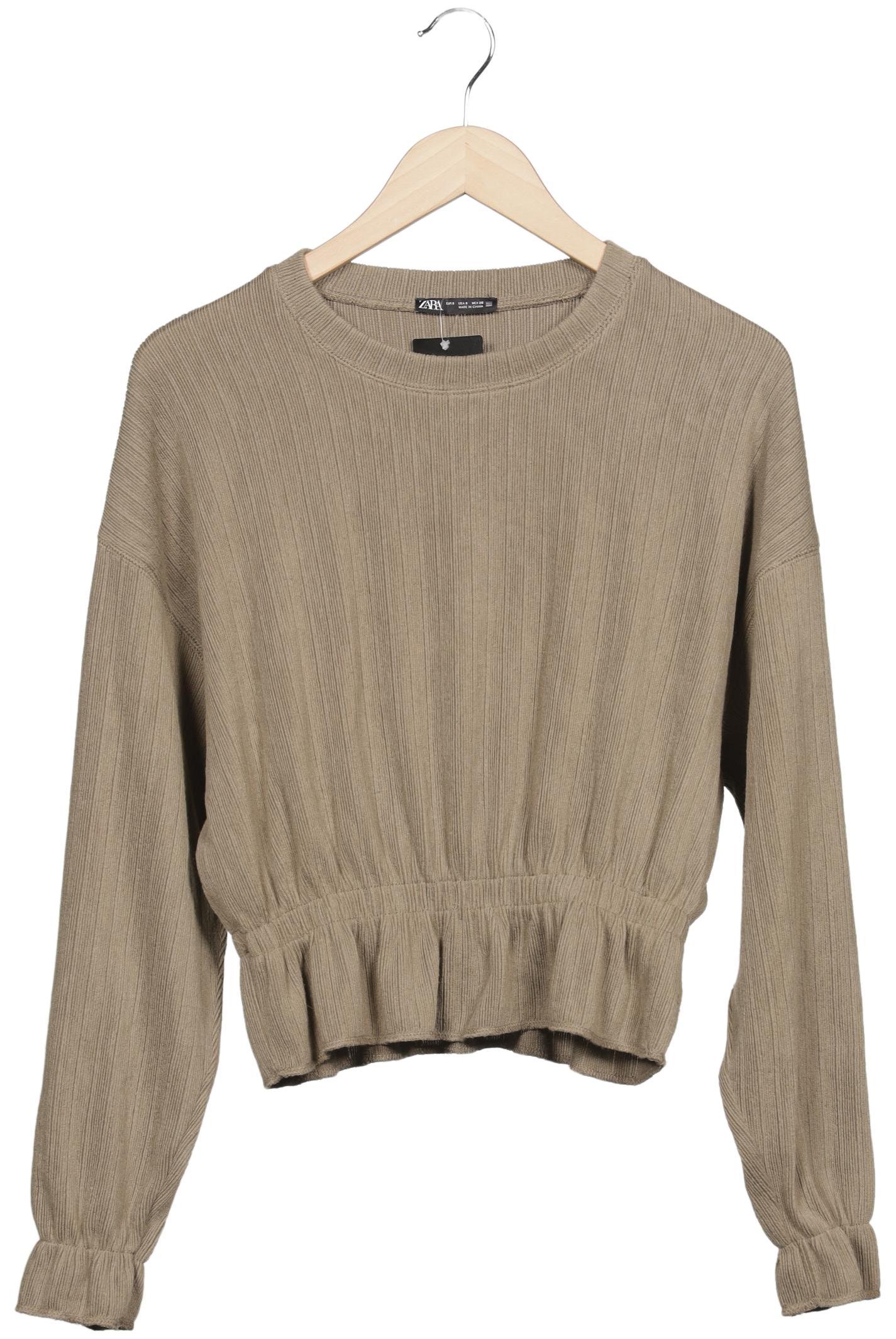 

Zara Damen Langarmshirt, beige, Gr. 36