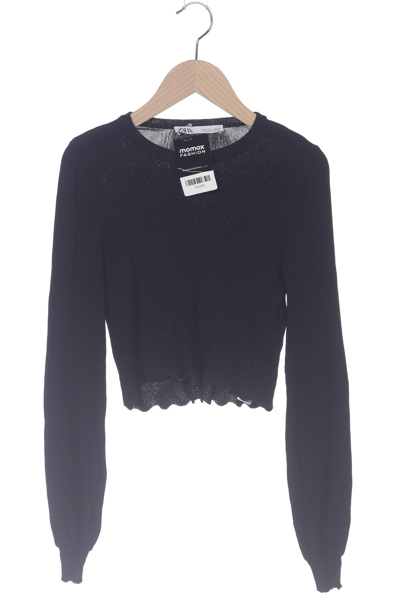 

Zara Damen Langarmshirt, schwarz, Gr. 36