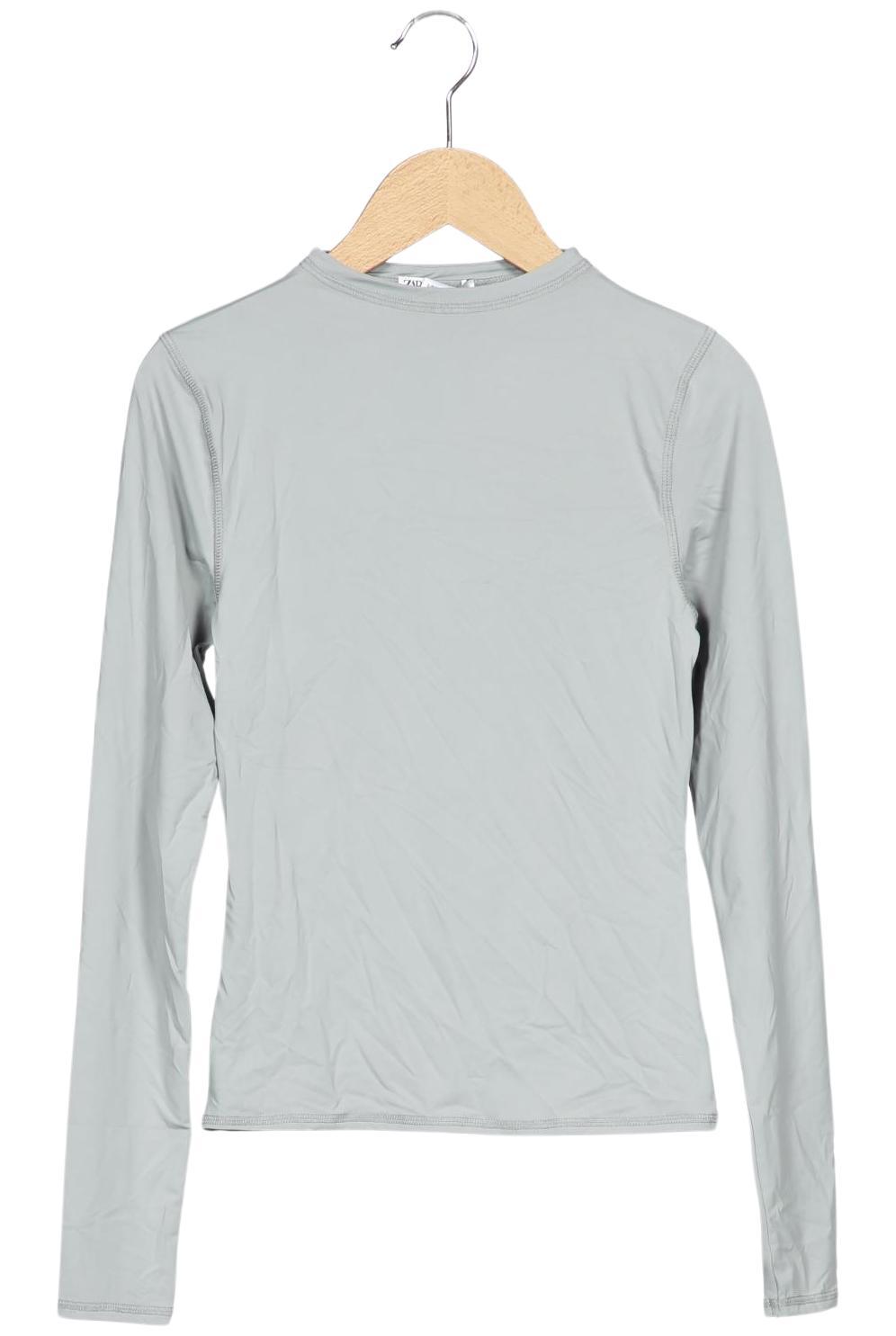 

Zara Damen Langarmshirt, grau, Gr. 38
