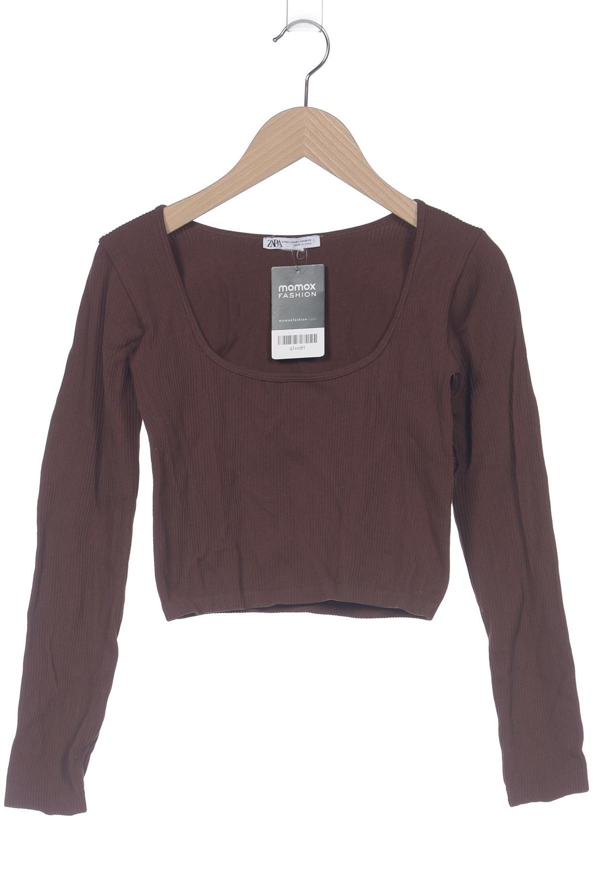 

Zara Damen Langarmshirt, braun, Gr. 42