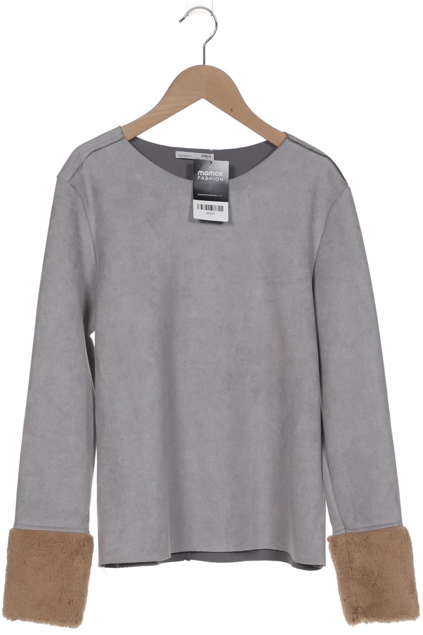 

Zara Damen Langarmshirt, grau, Gr. 38