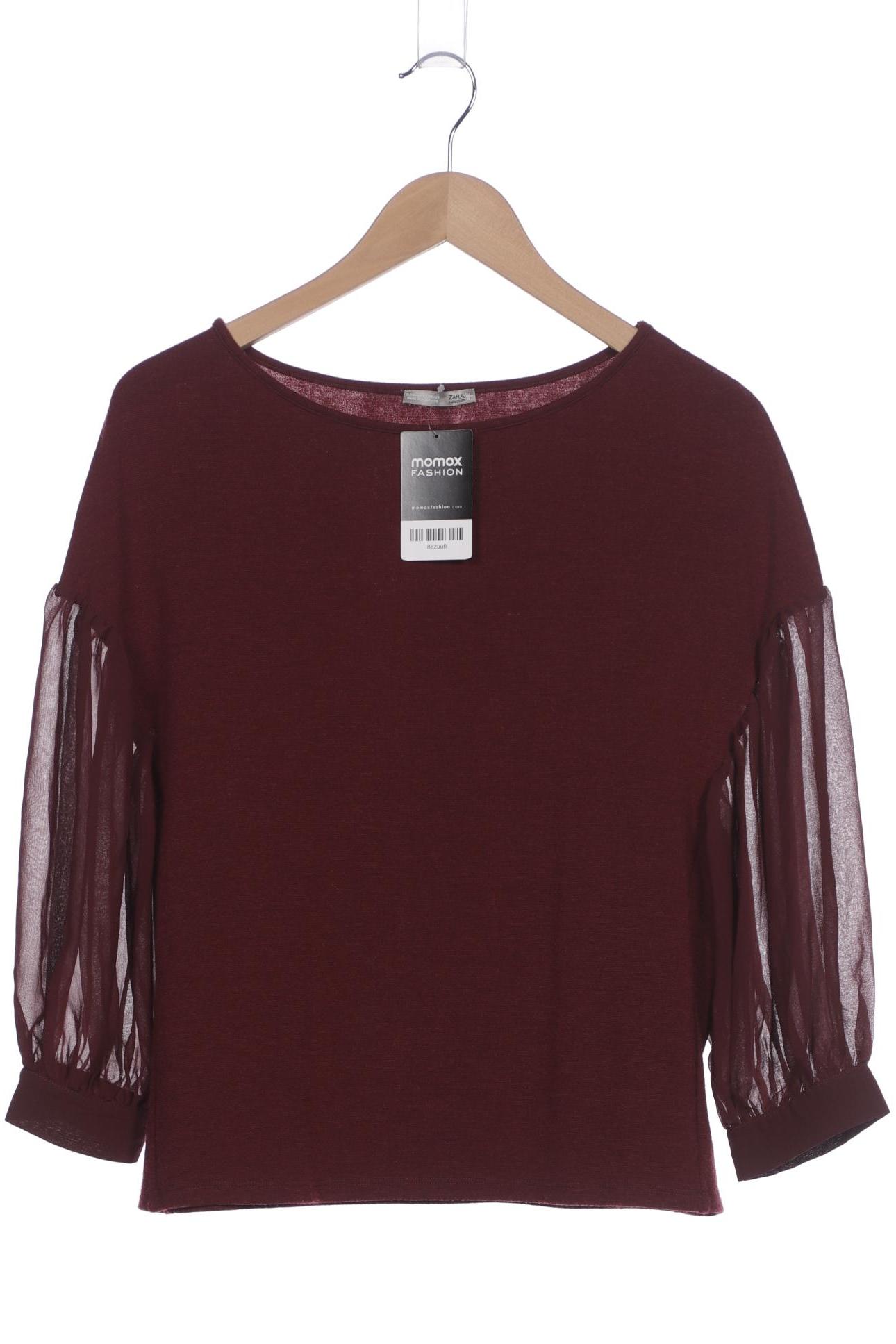 

Zara Damen Langarmshirt, bordeaux, Gr. 38