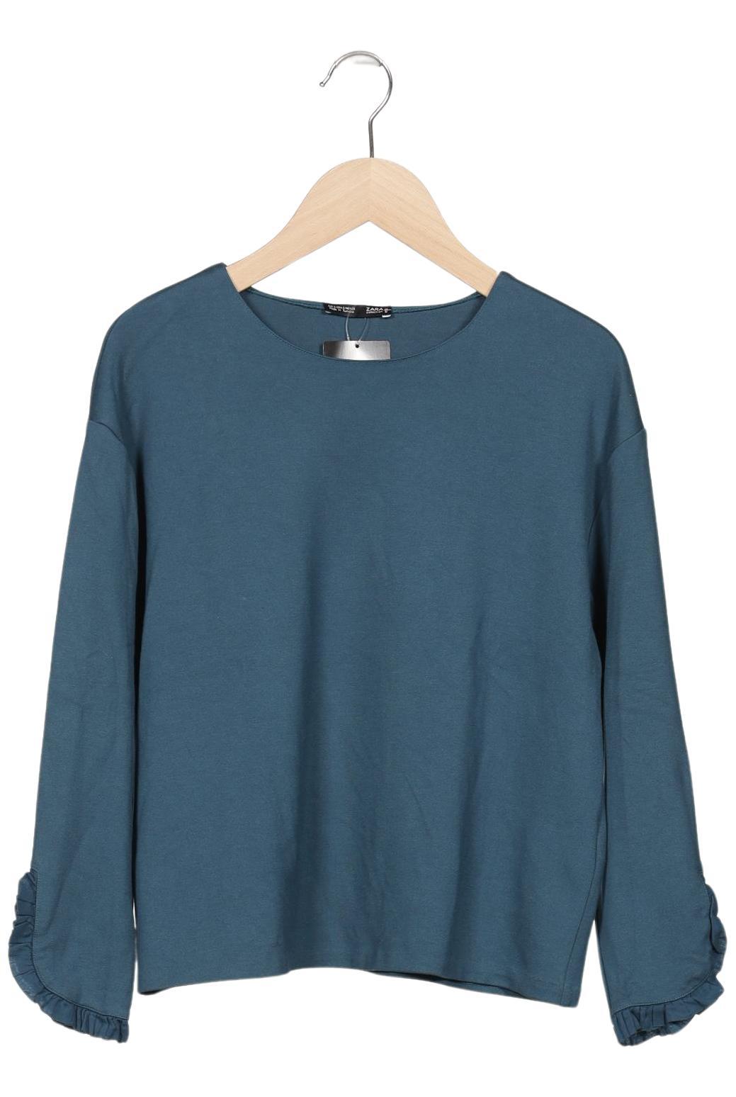 

Zara Damen Langarmshirt, türkis, Gr. 36