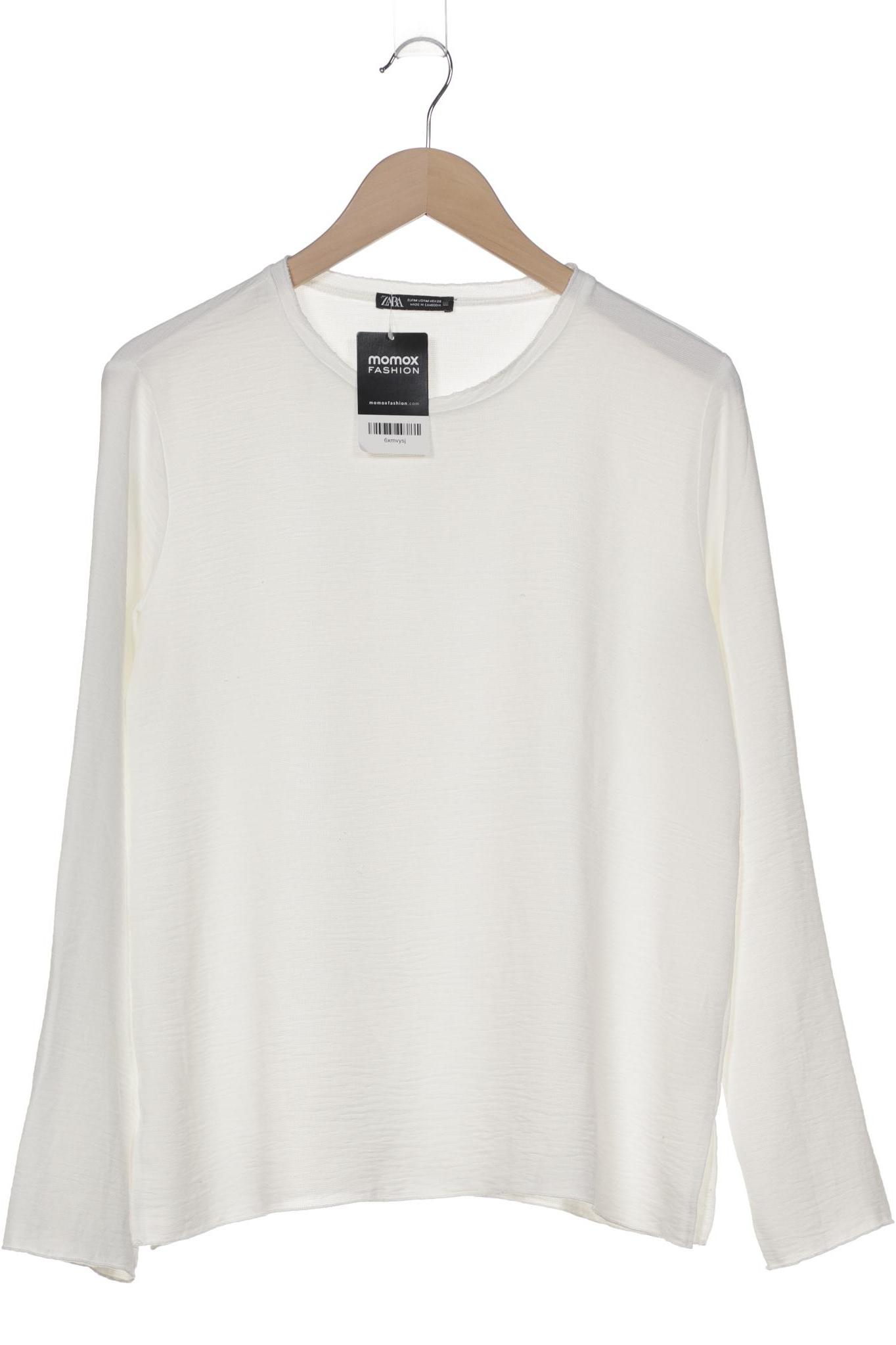 

Zara Damen Langarmshirt, weiß, Gr. 38