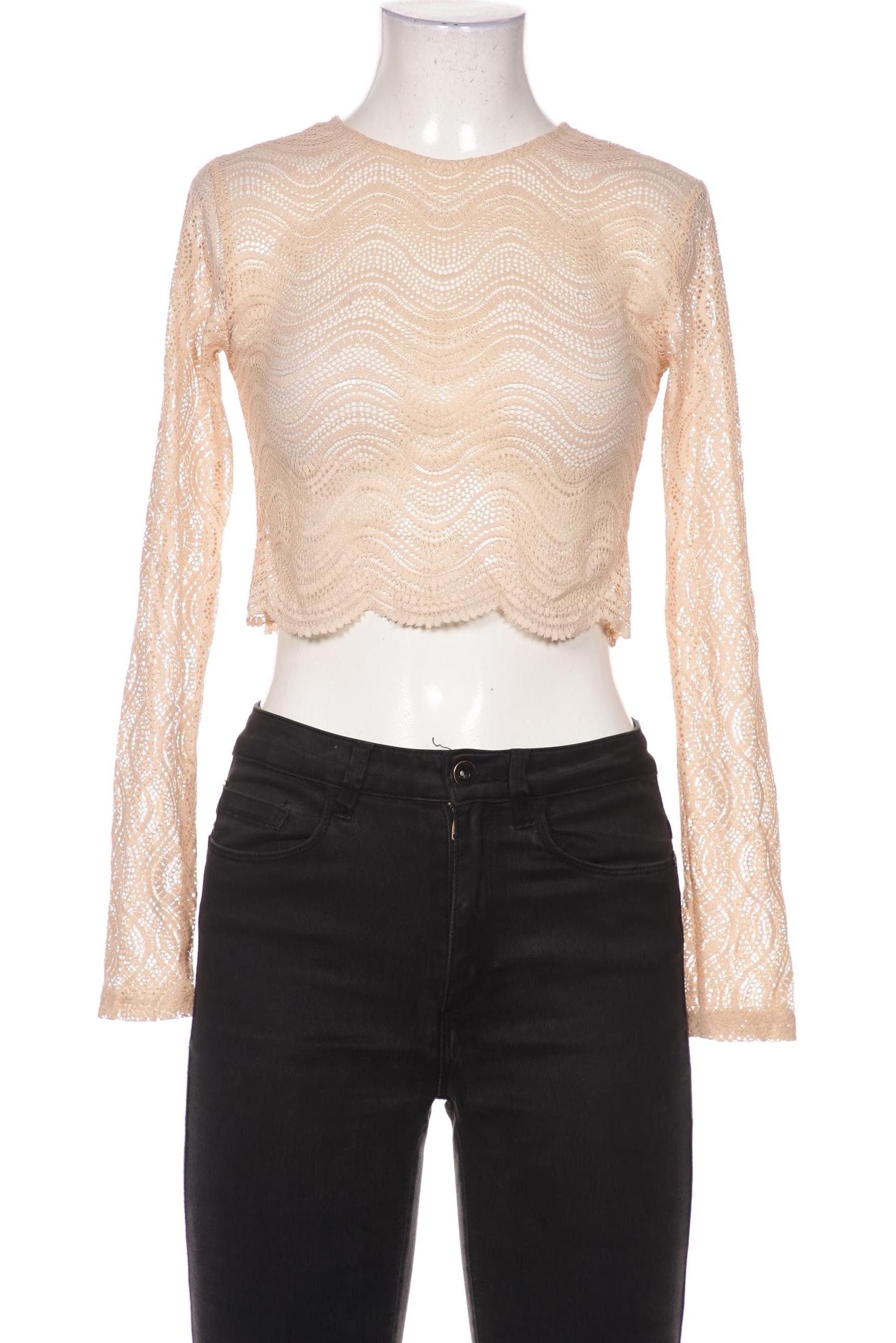 

Zara Damen Langarmshirt, beige, Gr. 36