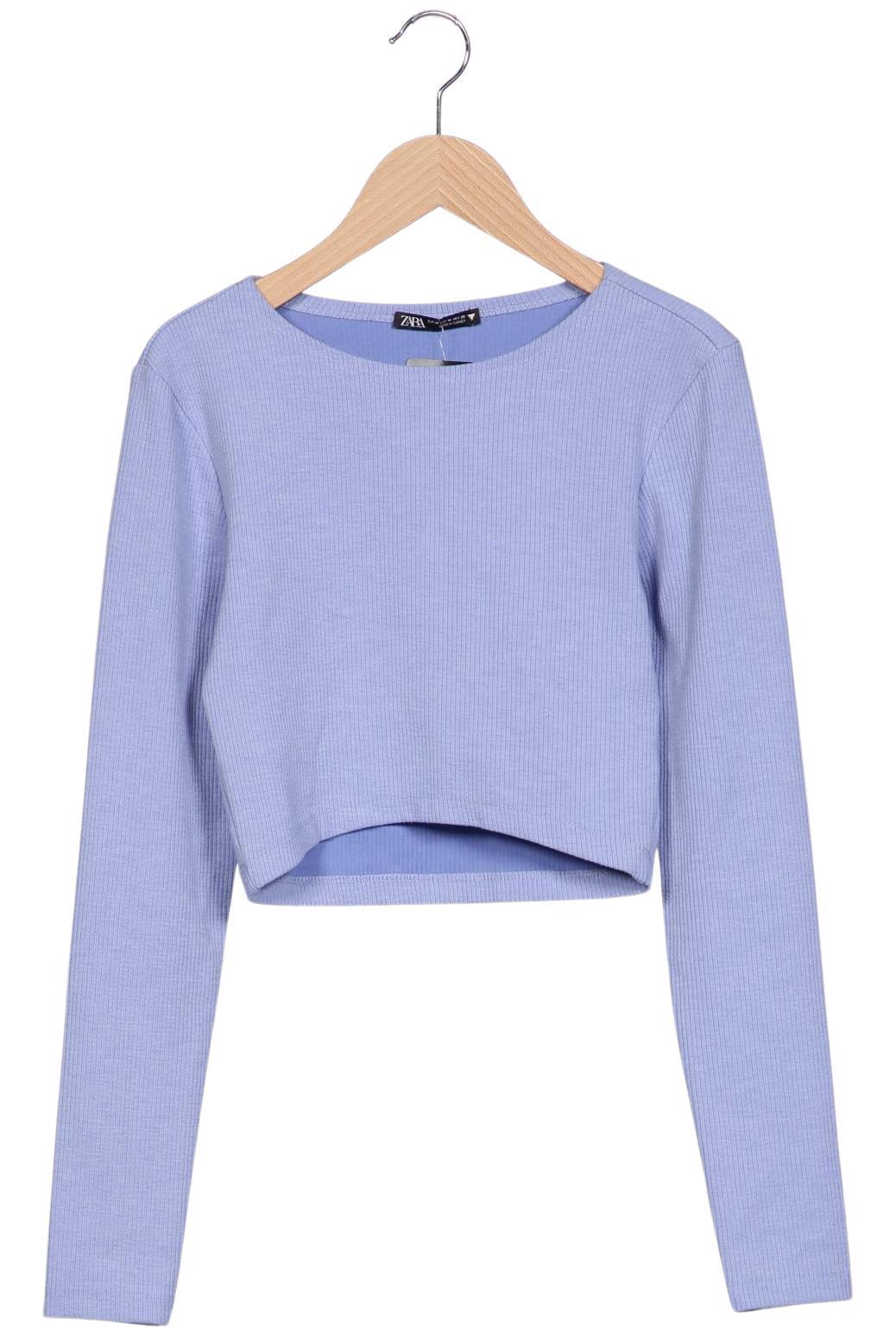 

Zara Damen Langarmshirt, hellblau, Gr. 38