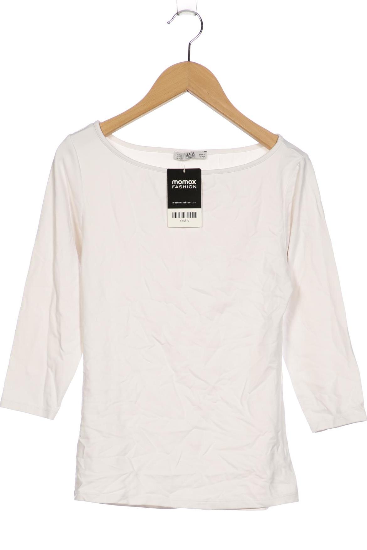 

Zara Damen Langarmshirt, weiß, Gr. 38