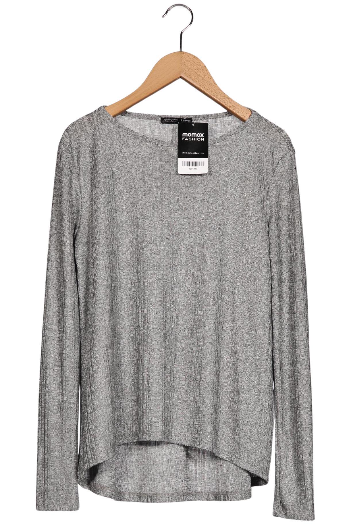 

Zara Damen Langarmshirt, grau, Gr. 36