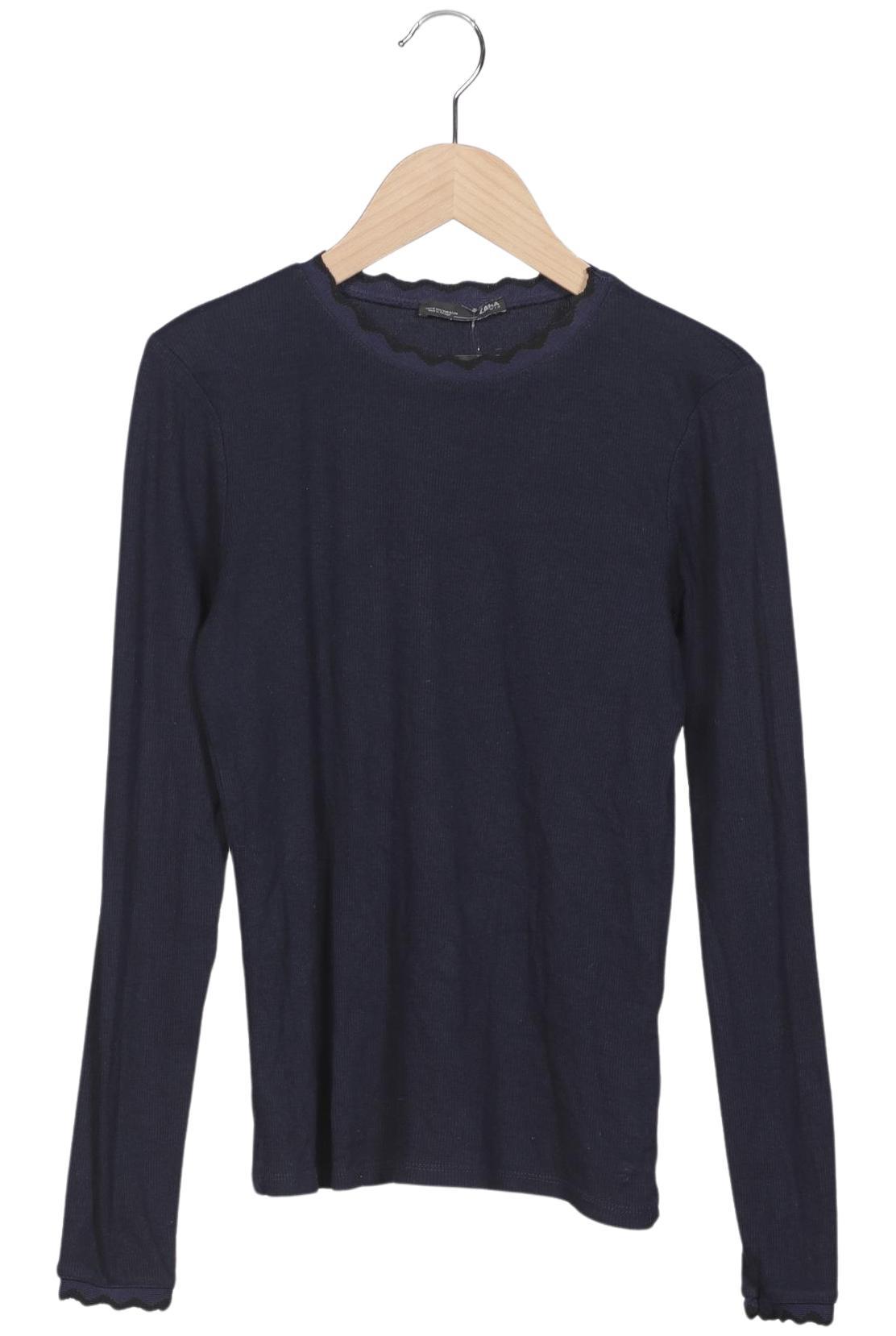 

Zara Damen Langarmshirt, marineblau, Gr. 38