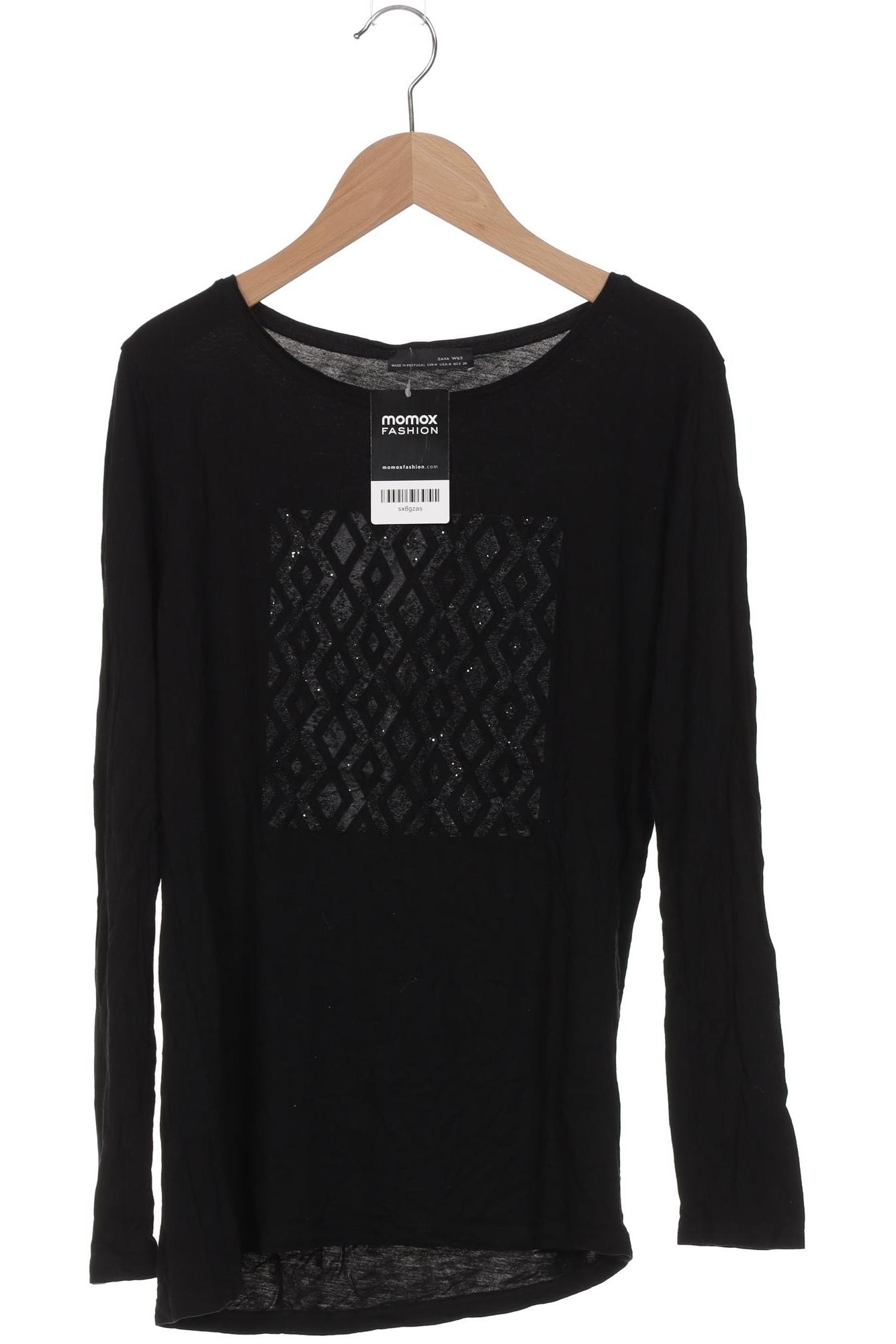 

Zara Damen Langarmshirt, schwarz, Gr. 38