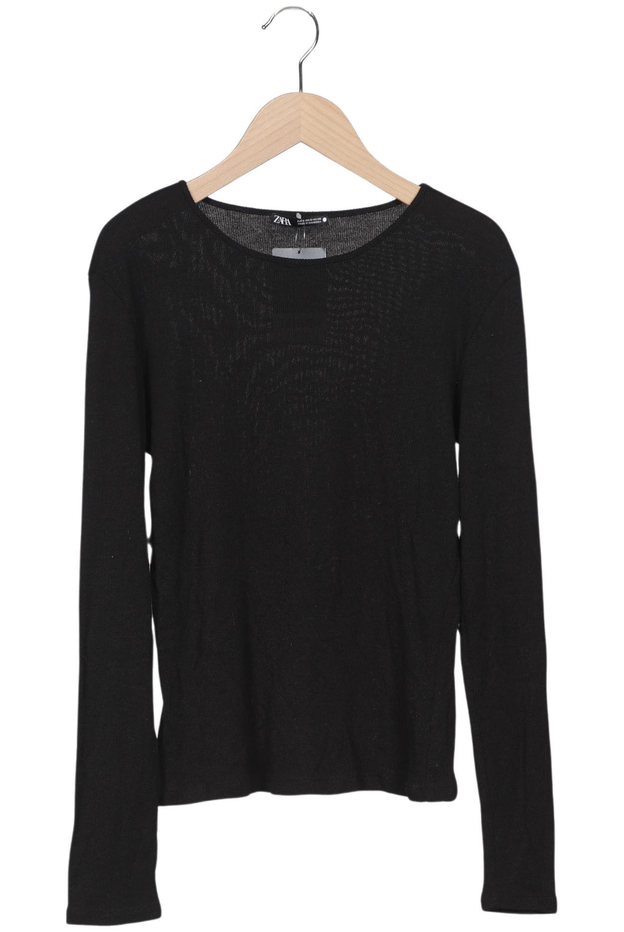 

Zara Damen Langarmshirt, schwarz, Gr. 36