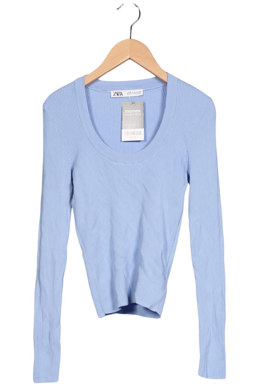 

Zara Damen Langarmshirt, hellblau, Gr. 38