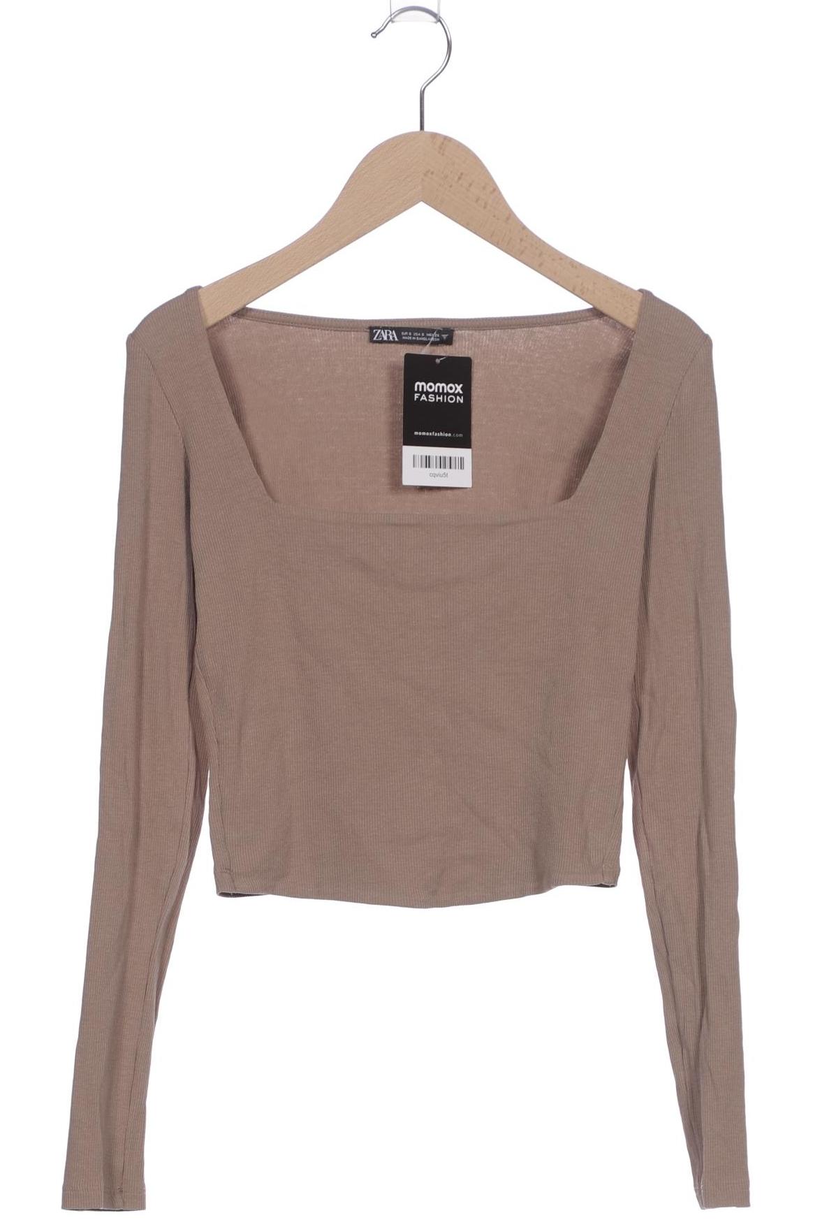 

Zara Damen Langarmshirt, braun, Gr. 36