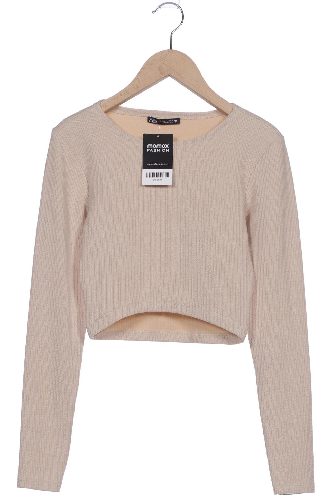 

Zara Damen Langarmshirt, beige, Gr. 38