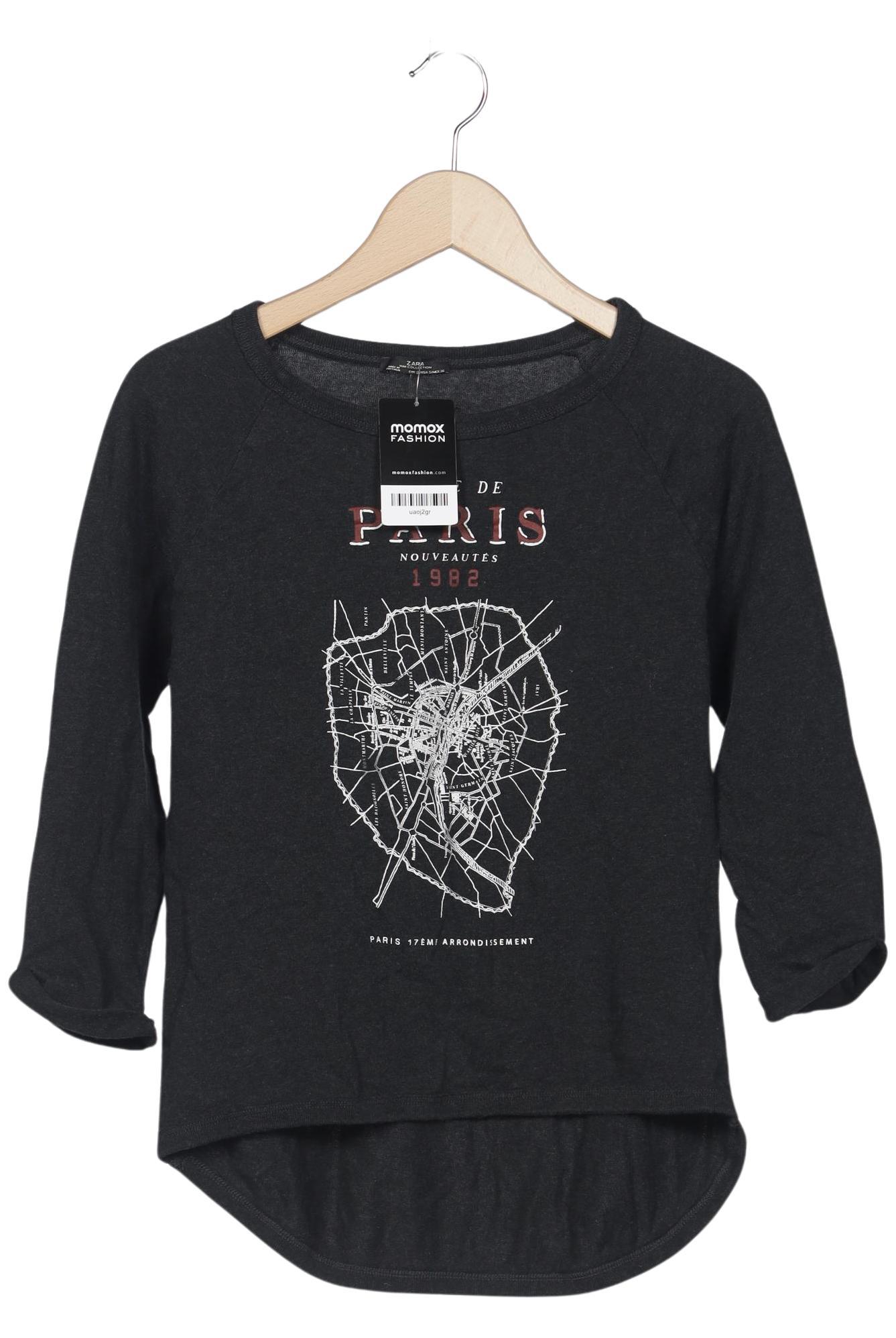 

Zara Damen Langarmshirt, grau, Gr. 36