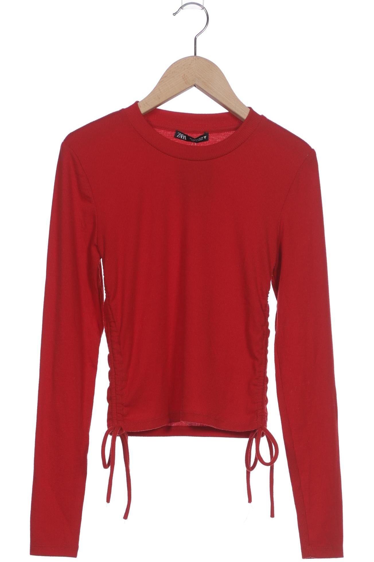 

Zara Damen Langarmshirt, rot, Gr. 36