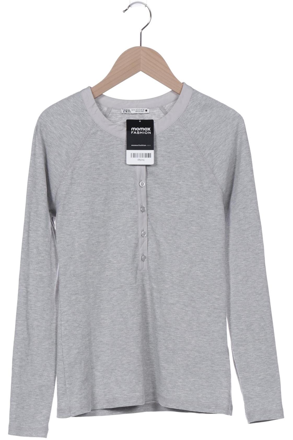 

Zara Damen Langarmshirt, grau, Gr. 38