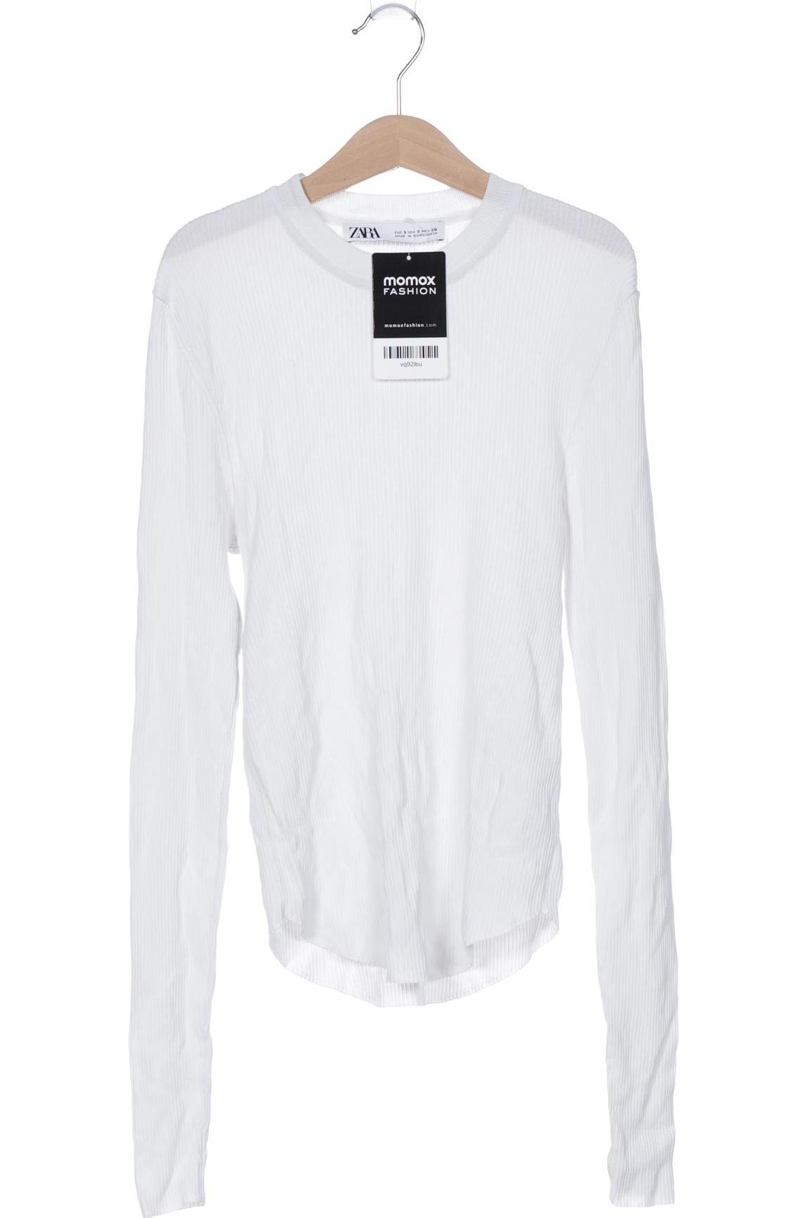 

Zara Damen Langarmshirt, weiß, Gr. 36
