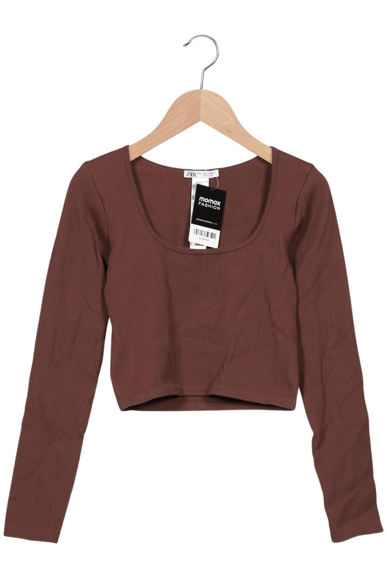 Thumbnail - Zara Damen Langarmshirt, braun, Gr. 38