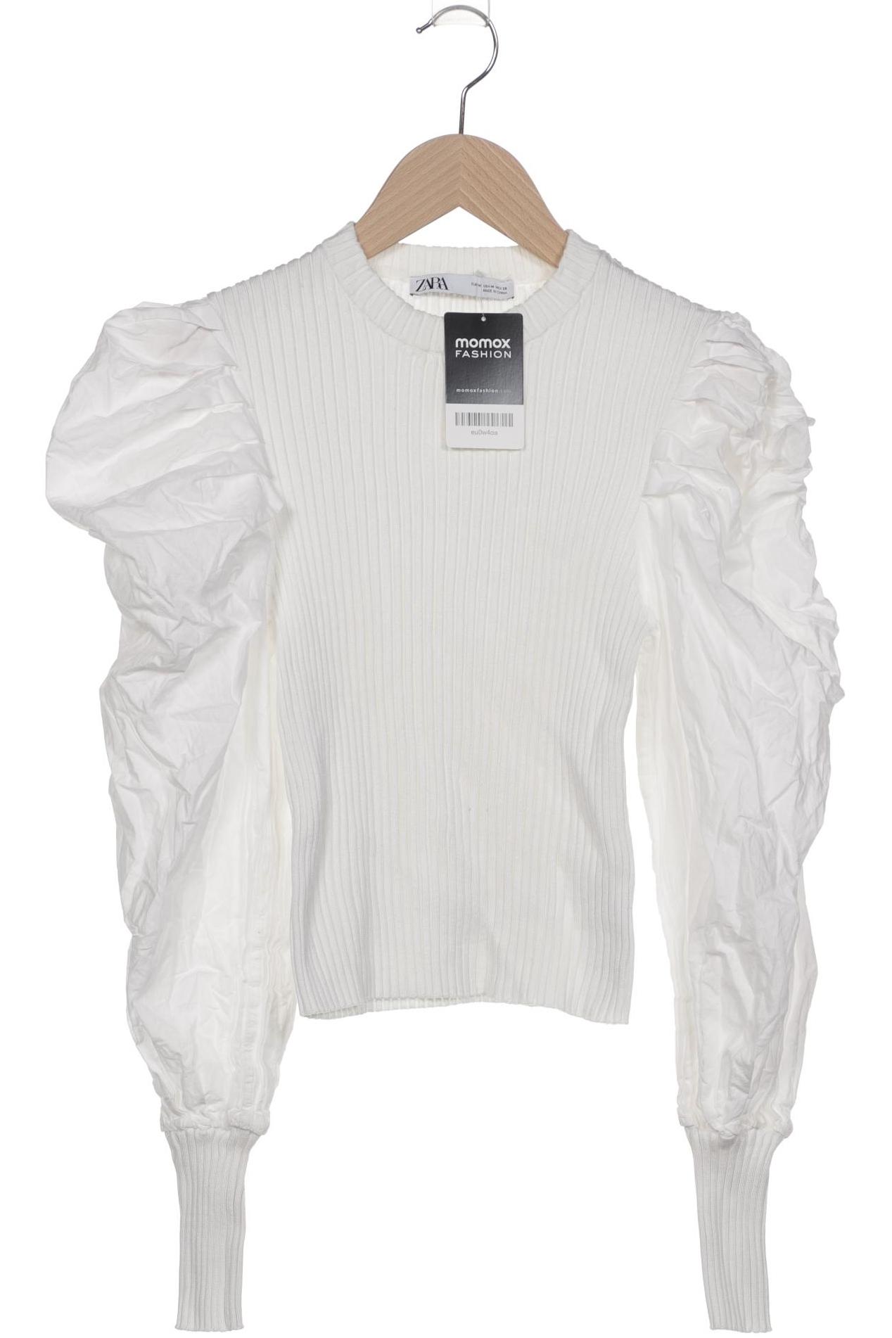 

Zara Damen Langarmshirt, weiß, Gr. 38