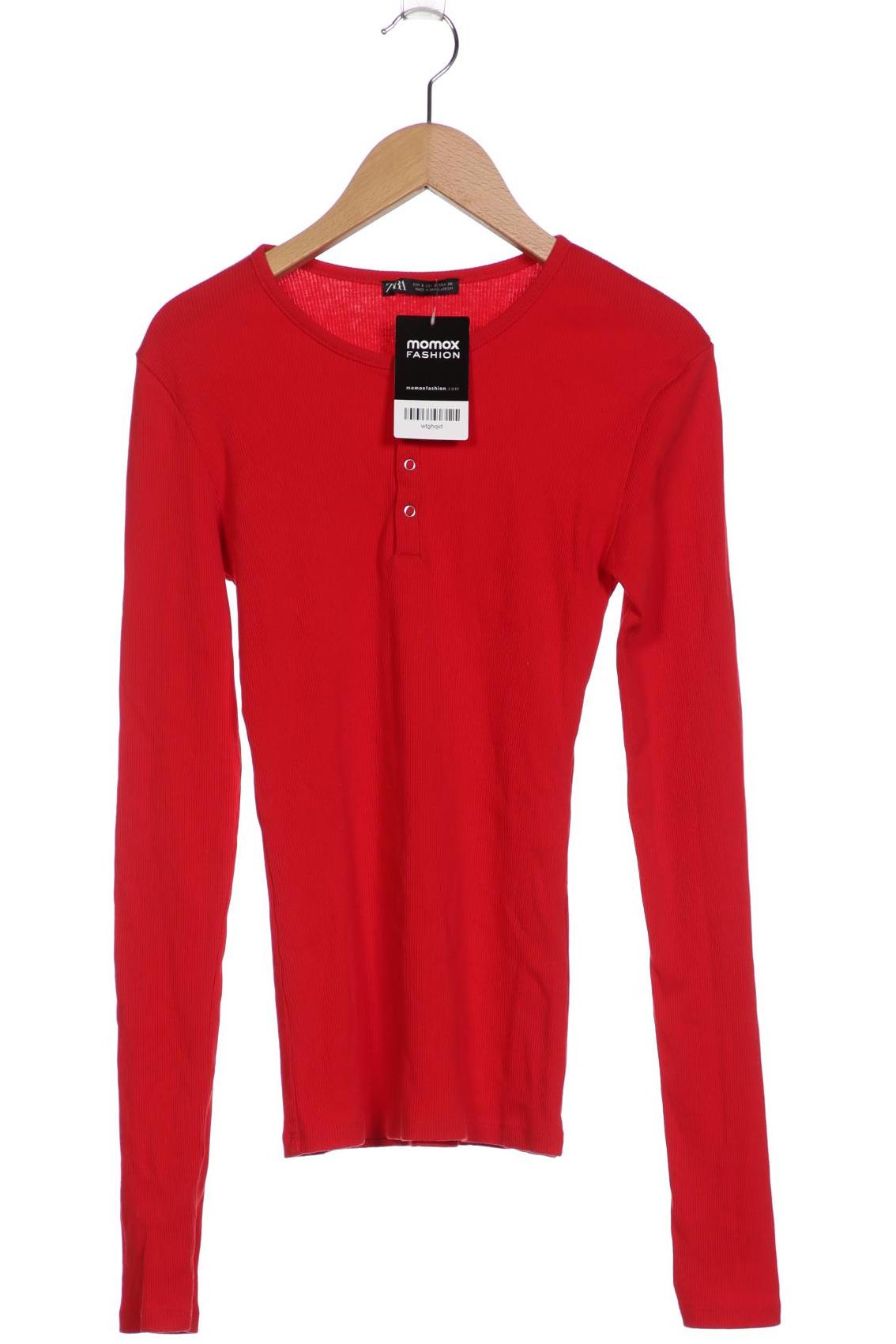

Zara Damen Langarmshirt, rot, Gr. 36