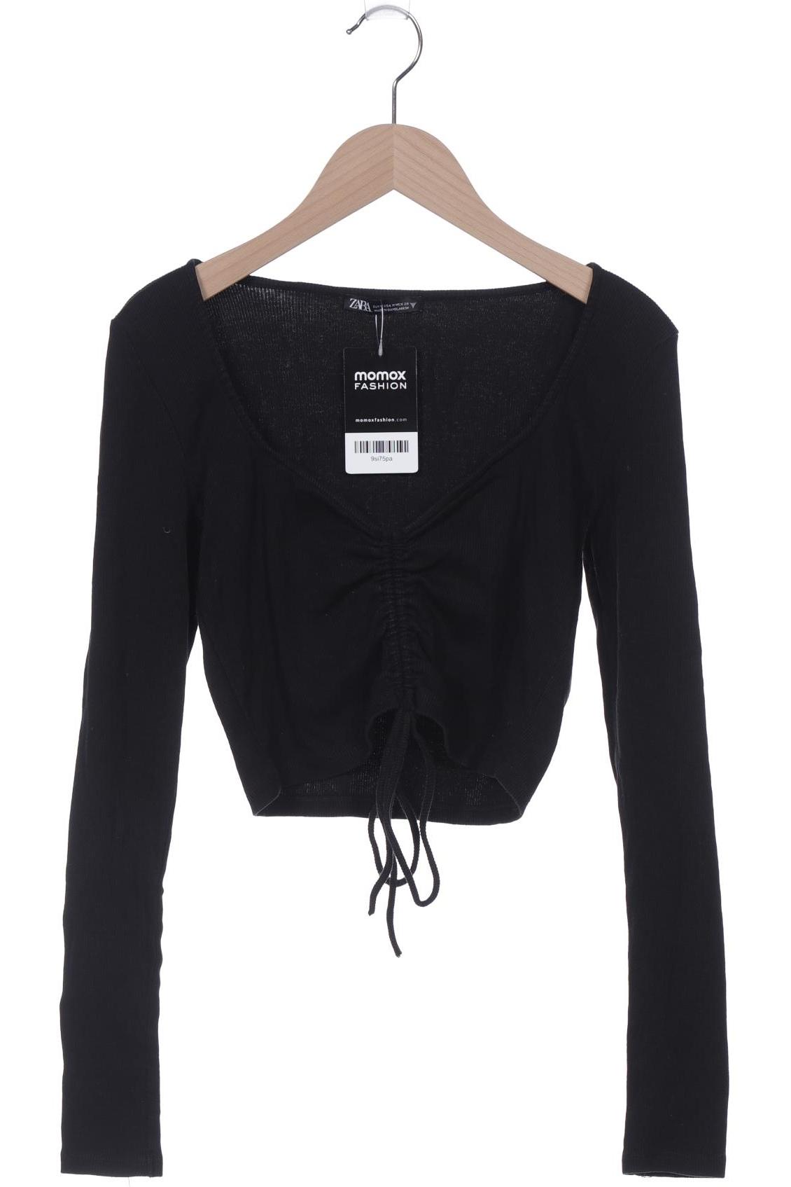 

Zara Damen Langarmshirt, schwarz, Gr. 38