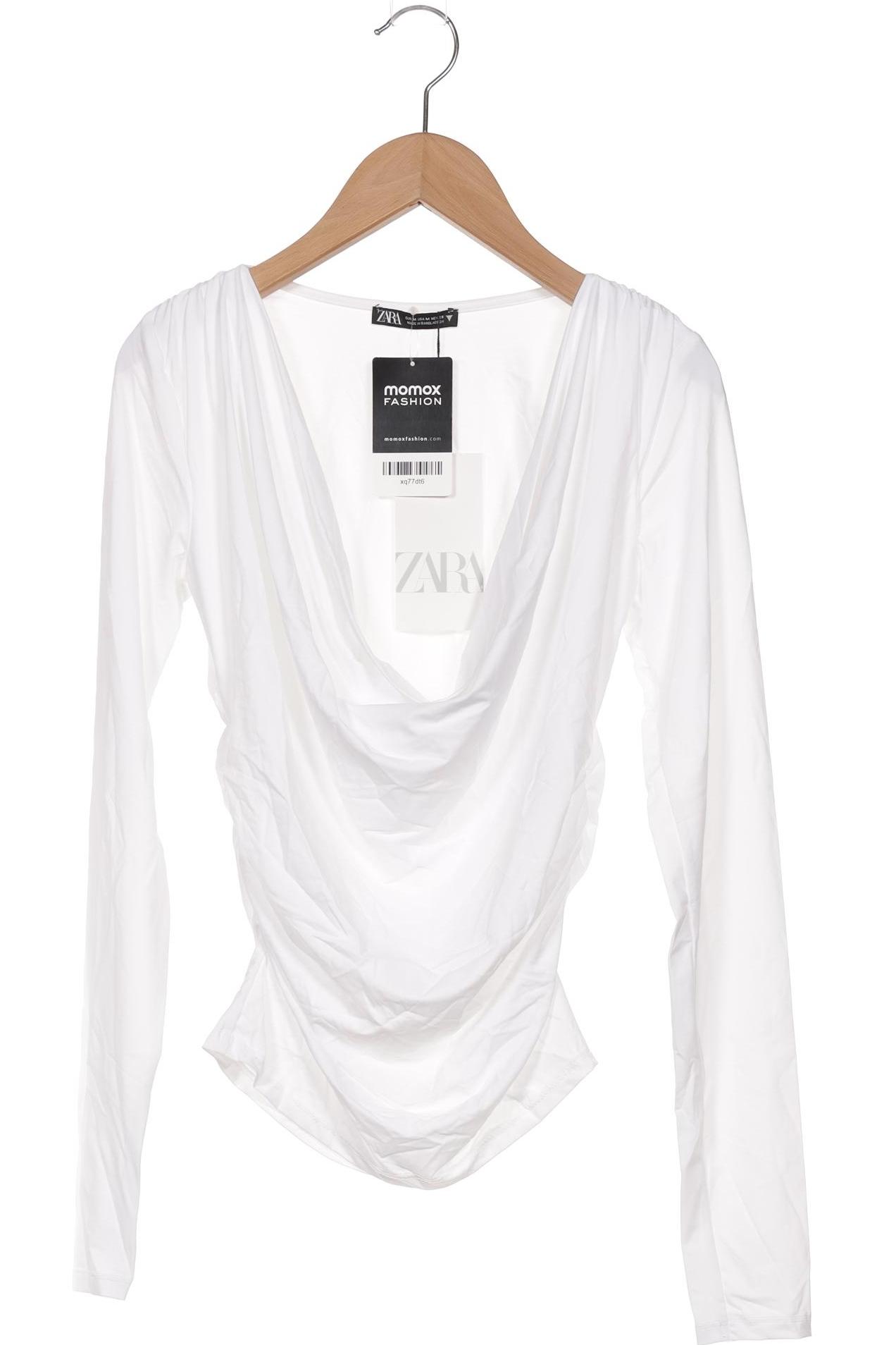 

Zara Damen Langarmshirt, weiß, Gr. 38