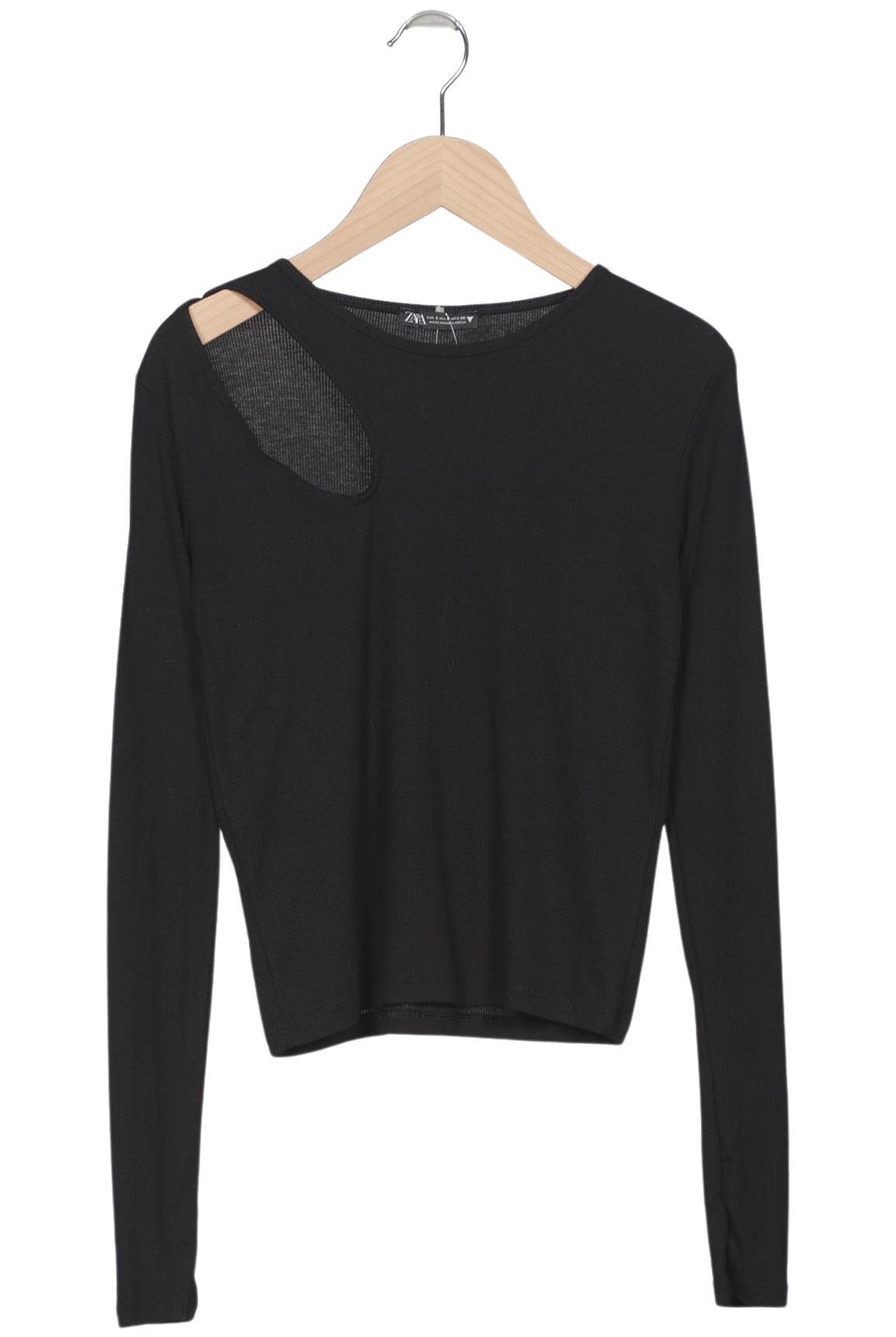 

Zara Damen Langarmshirt, schwarz, Gr. 36