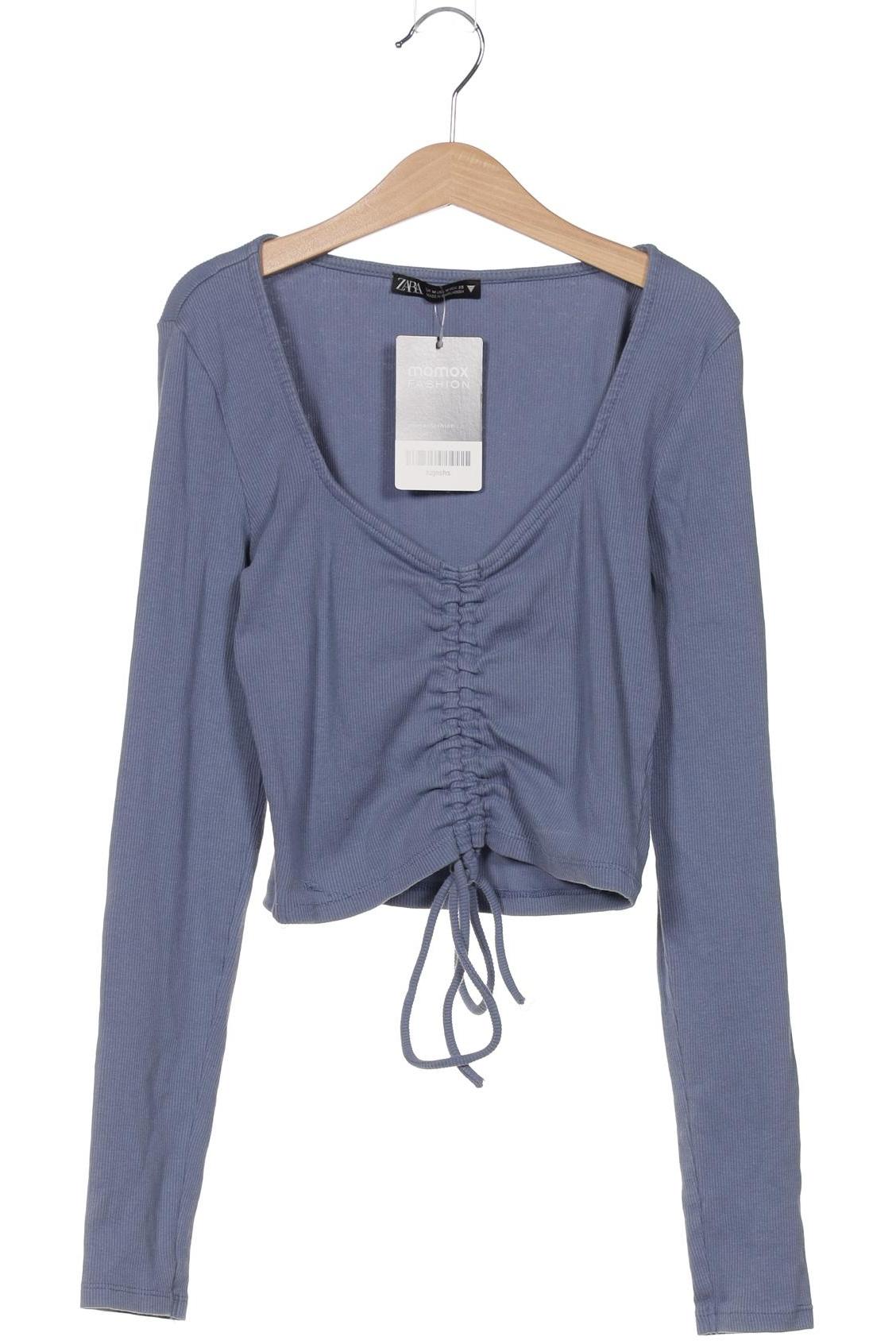 

Zara Damen Langarmshirt, blau, Gr. 38