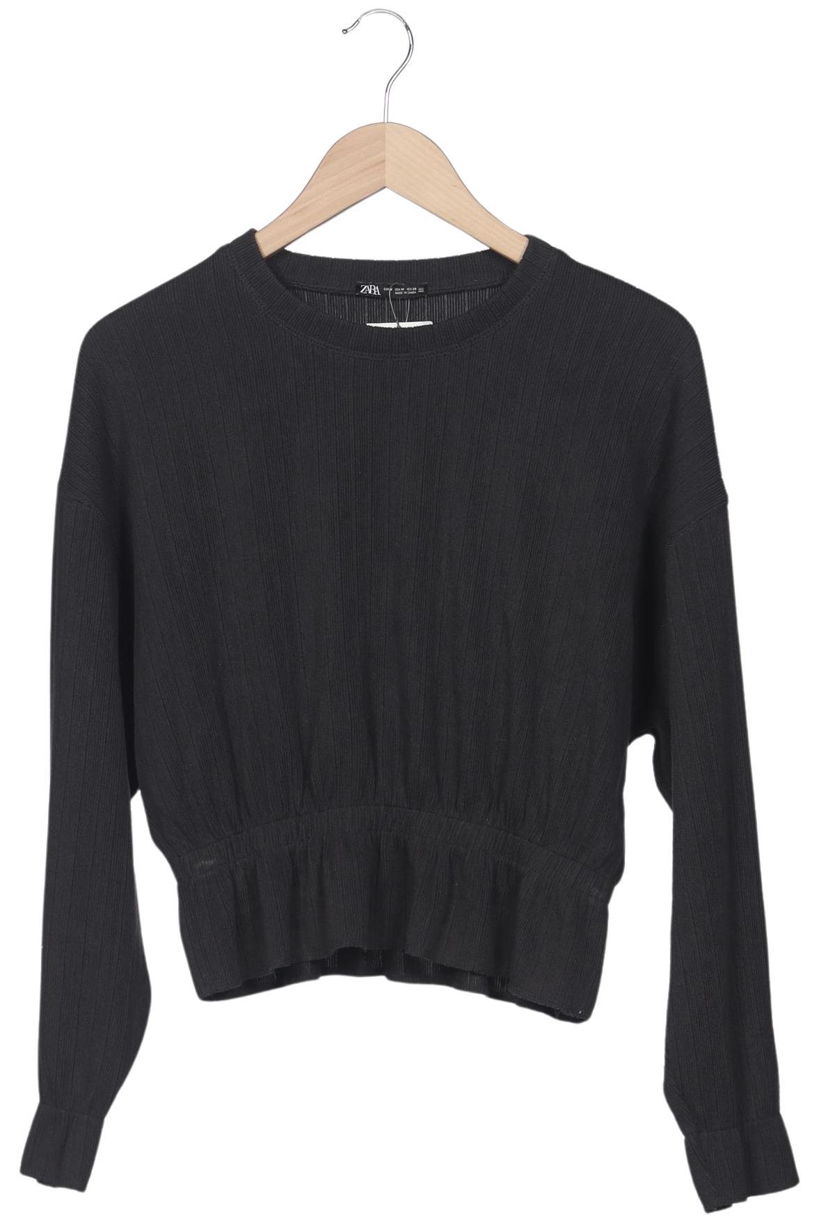 

Zara Damen Langarmshirt, schwarz, Gr. 38