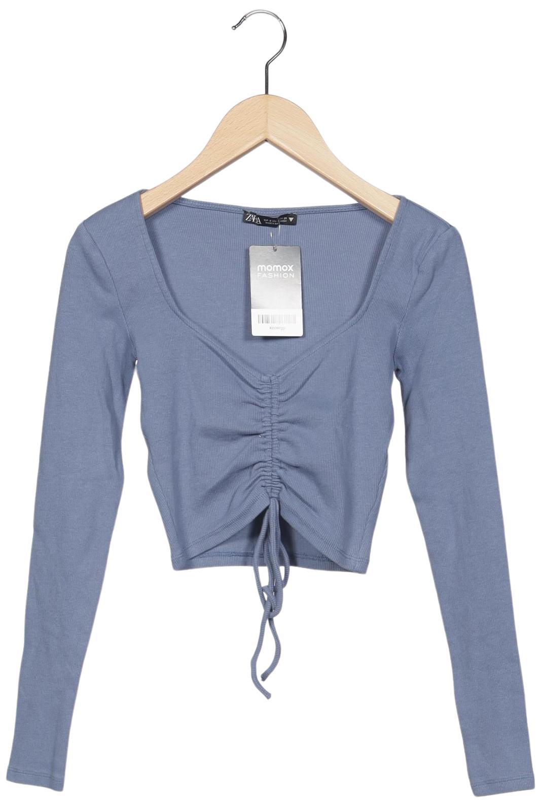 

Zara Damen Langarmshirt, hellblau, Gr. 36