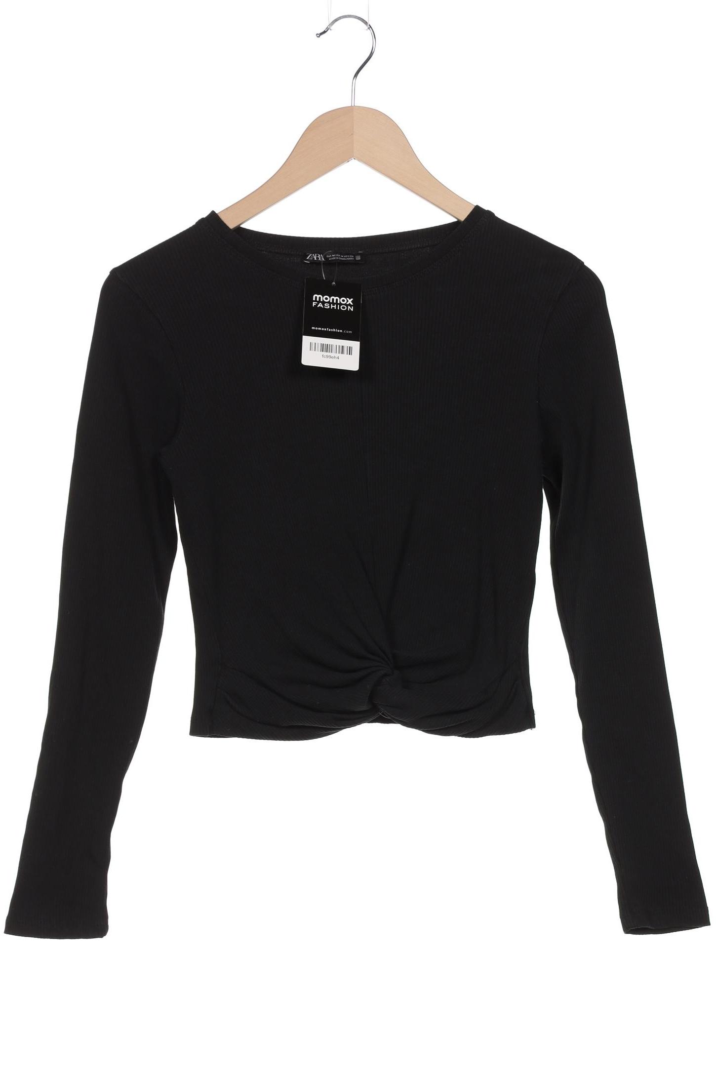 

Zara Damen Langarmshirt, schwarz, Gr. 38