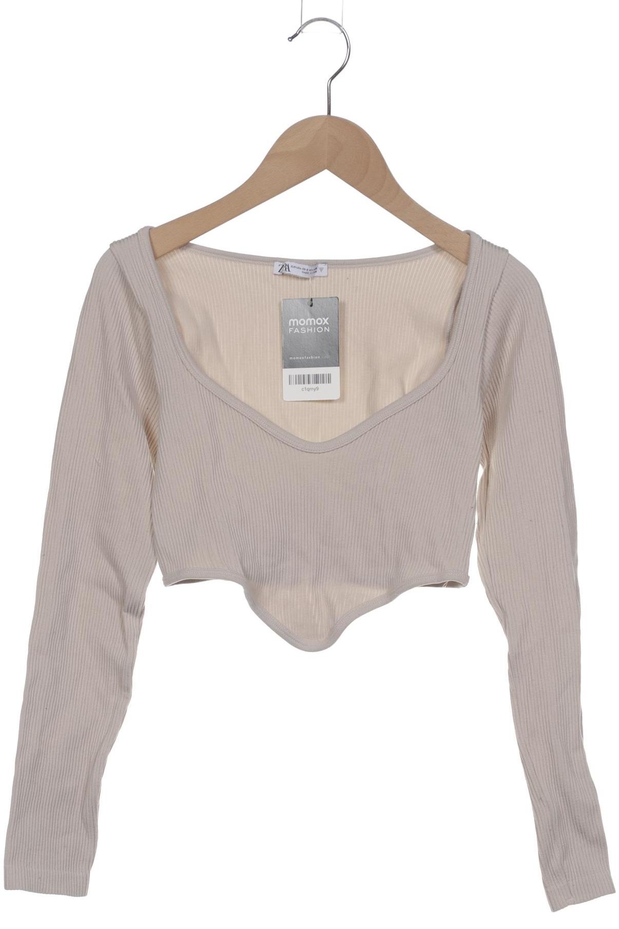

Zara Damen Langarmshirt, cremeweiß, Gr. 34