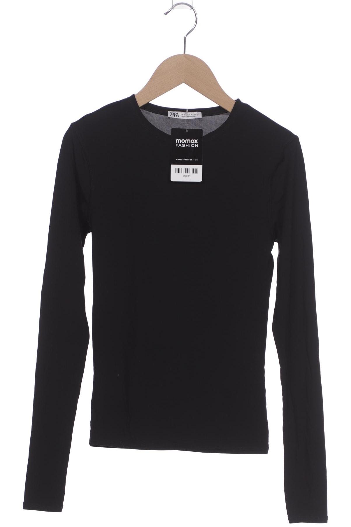 

Zara Damen Langarmshirt, schwarz, Gr. 38